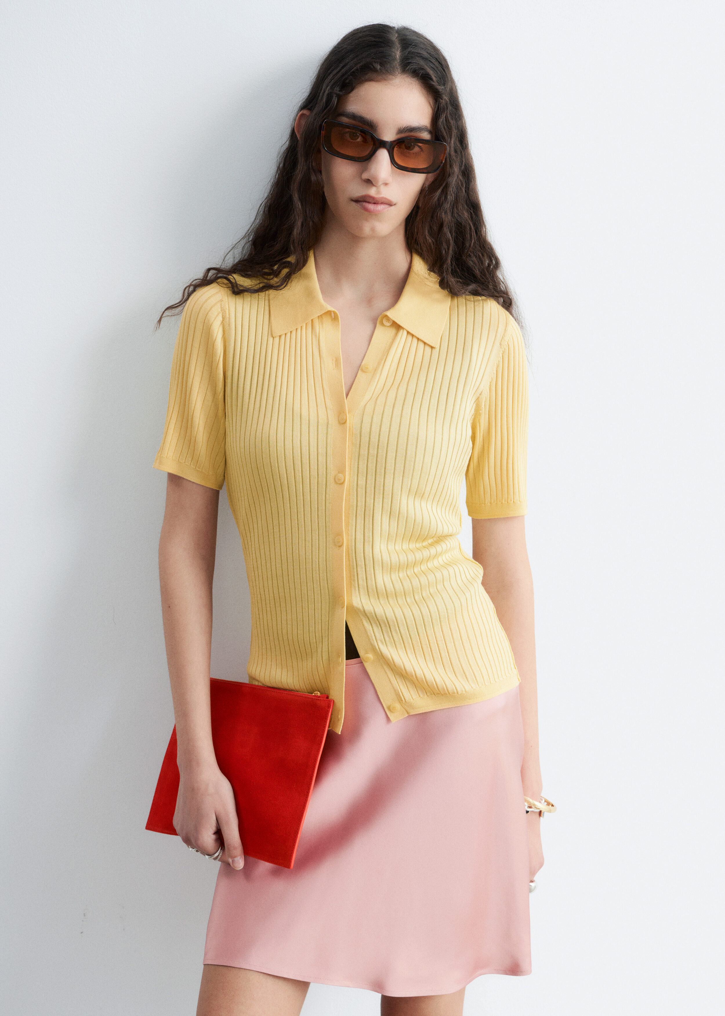 Rib-Knit Top - Yellow - T-shirts - & Other Stories US