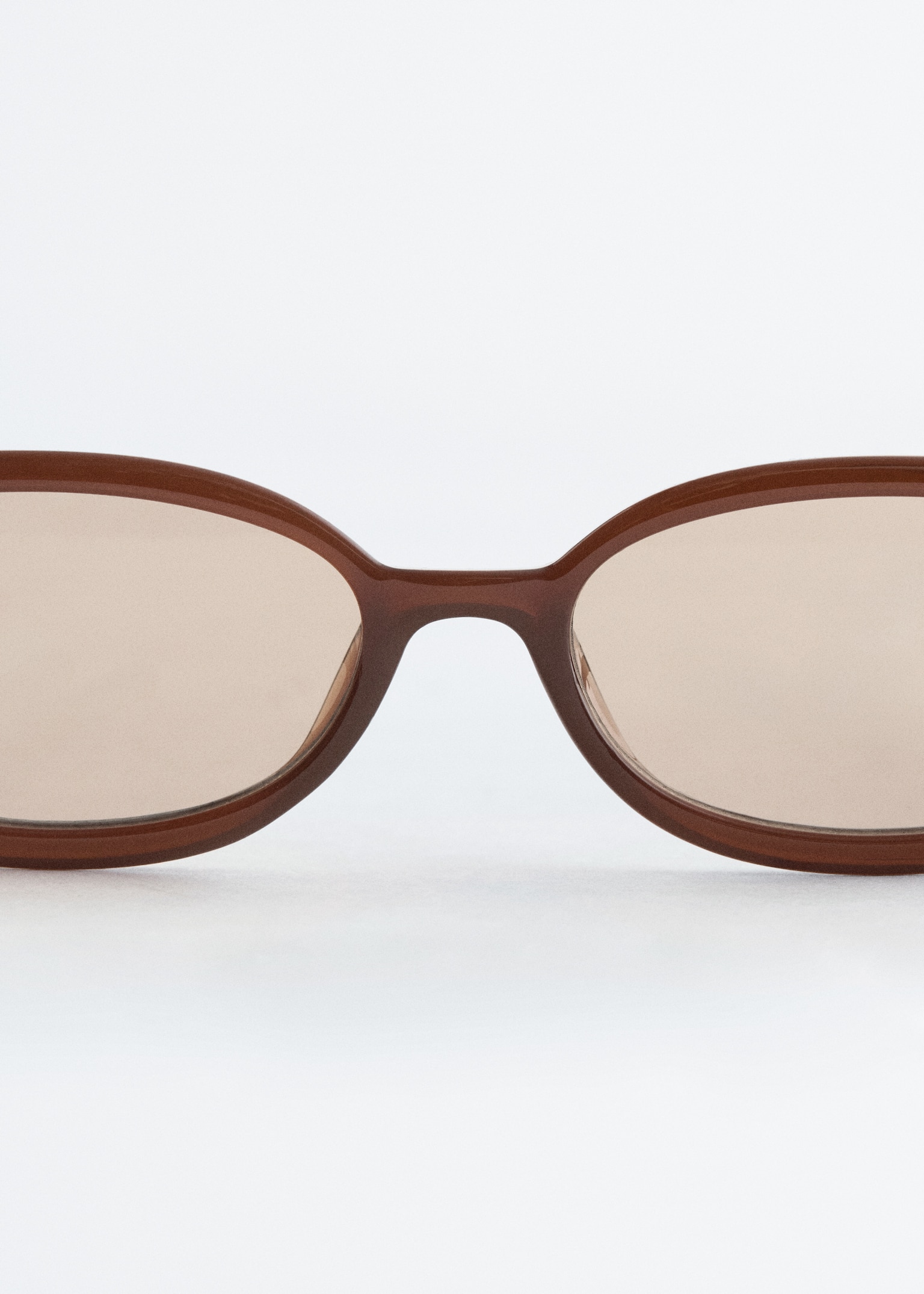 Slim Oval-Frame Sunglasses - Brown/Yellow - 3