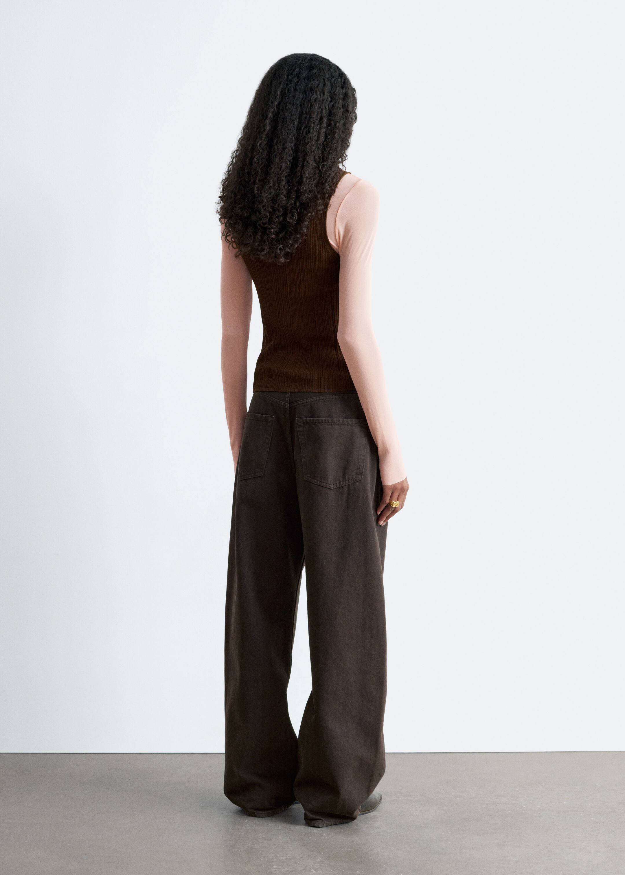 Ingrandisci l'immagine: Scoop-Neck Rib-Knit Tank Top - Dark Brown - DONNA | H&M CH 4