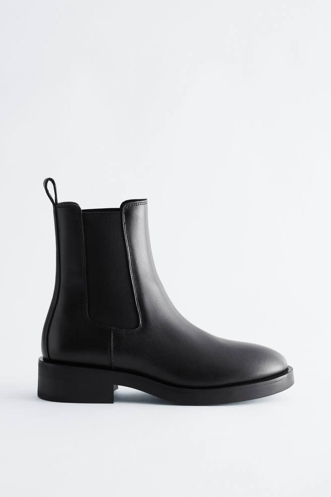 Leather Chelsea Boots - Black - 1