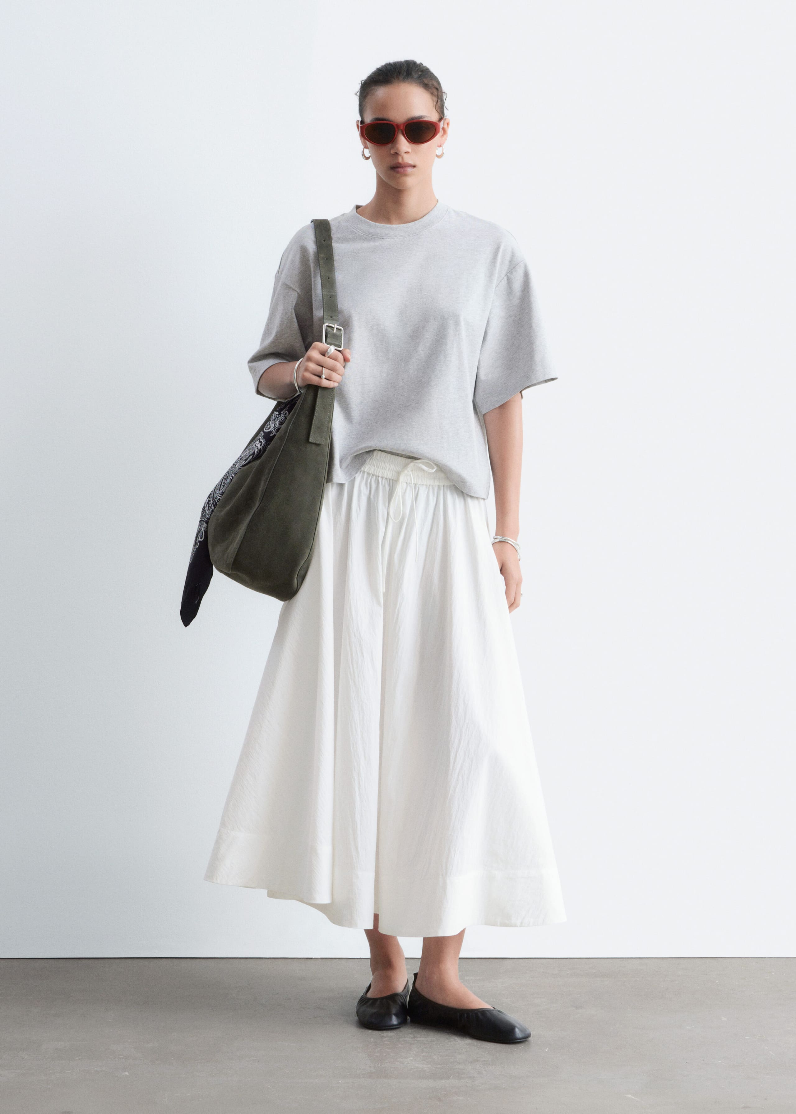 Boxy Cotton T-Shirt - Grey - Still Life
