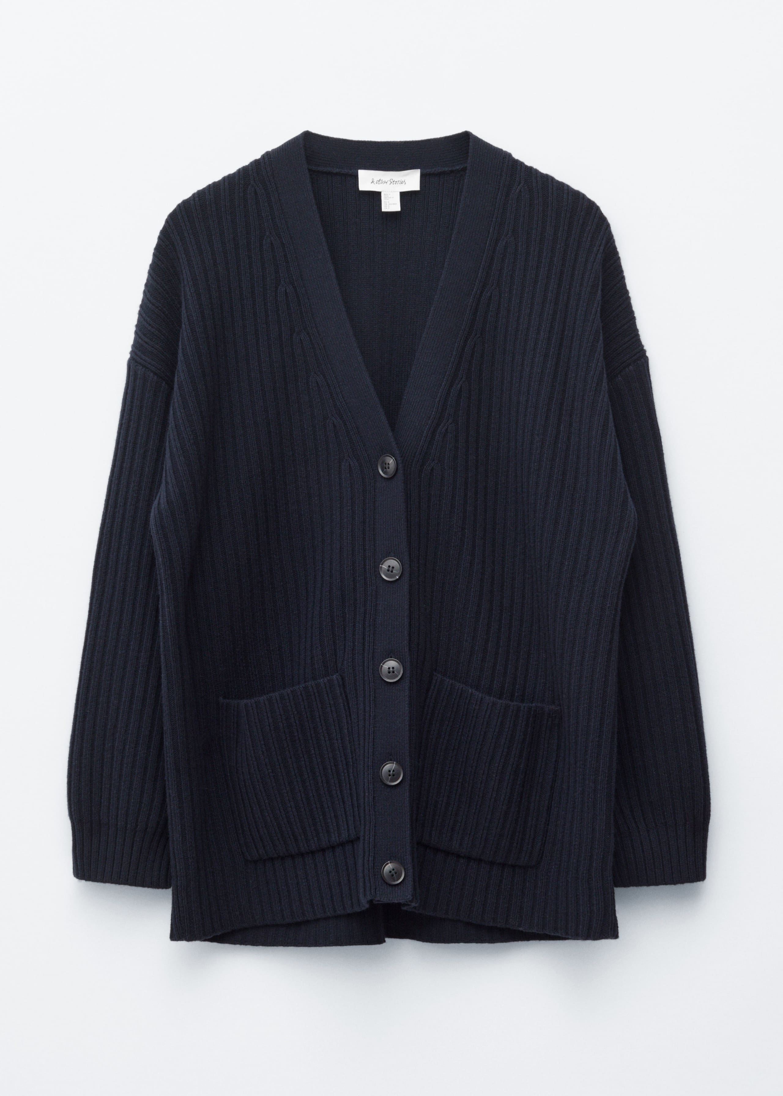 Image of Rib-Knit Cardigan