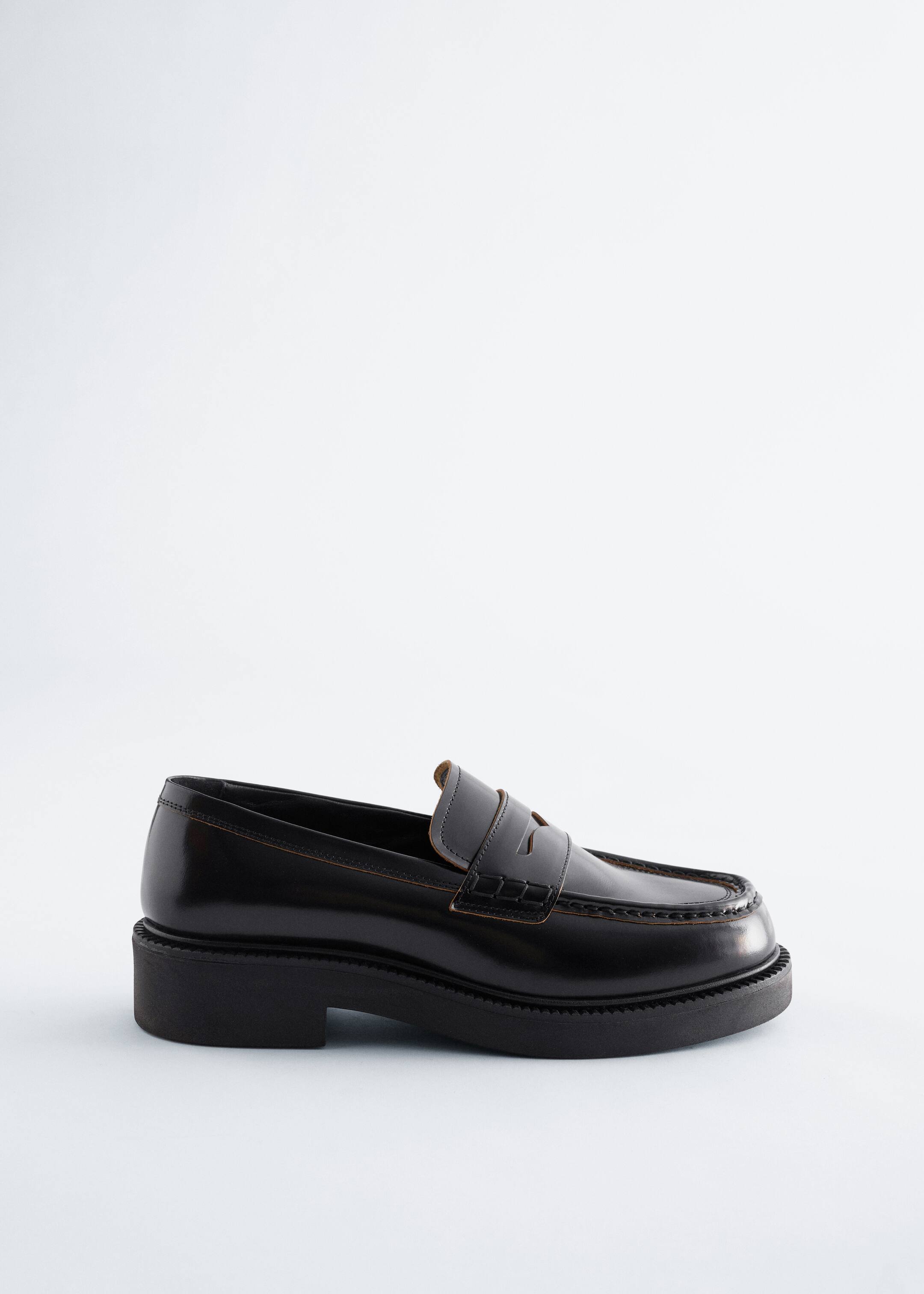 Visa större bild: Chunky läderloafers - Black - DAM | H&M FI 1