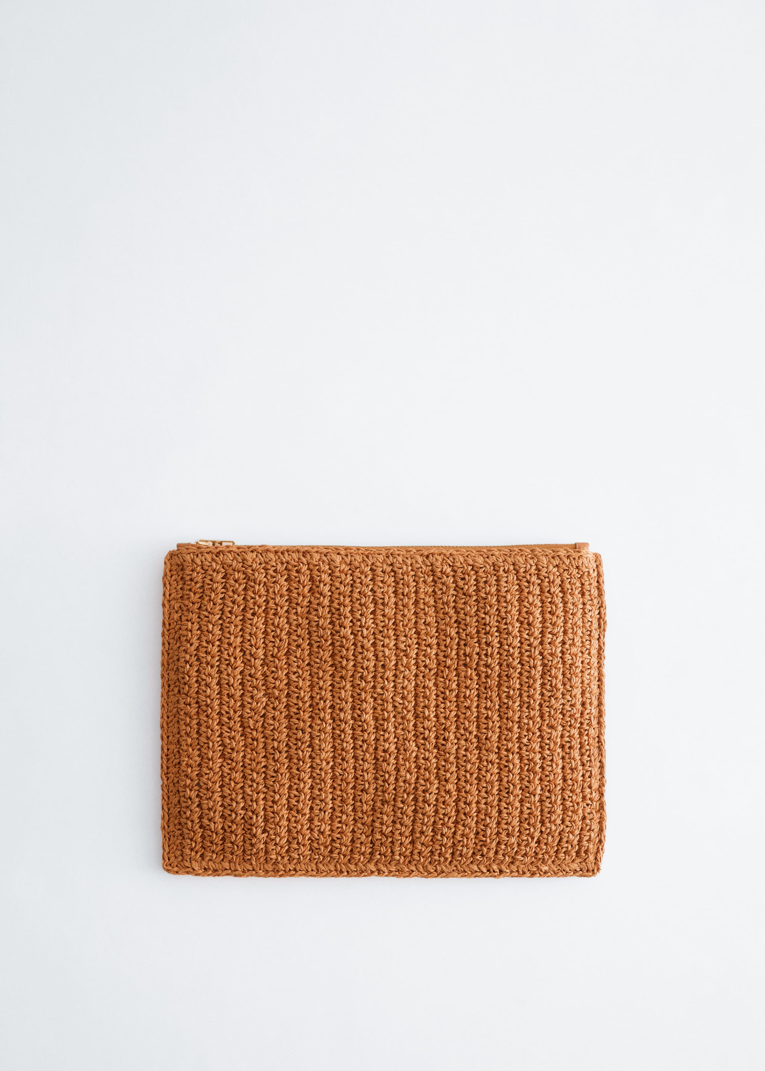 Image of Raffia Straw Flat Pouch