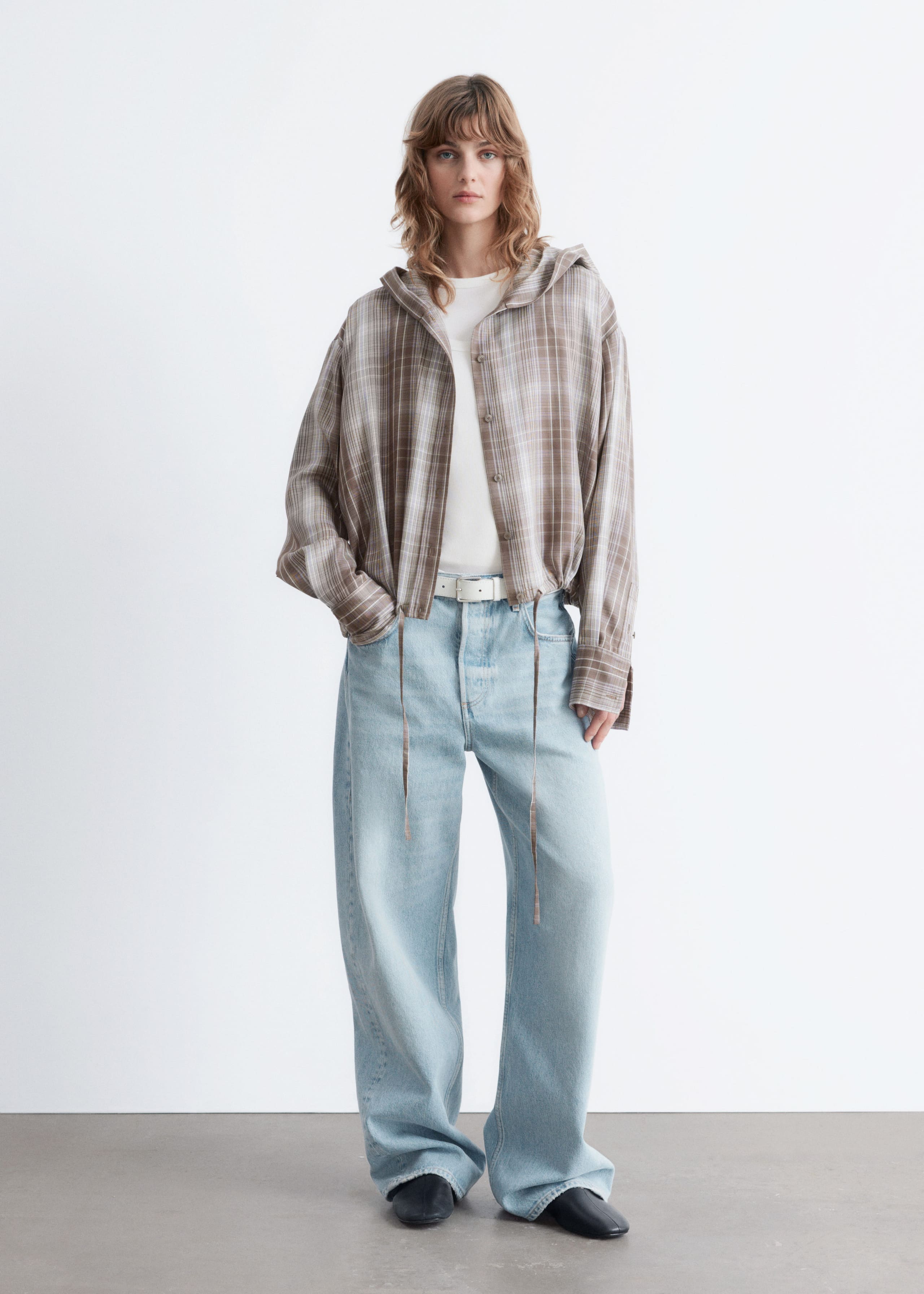 Image of Kariertes Hemd mit Kapuze