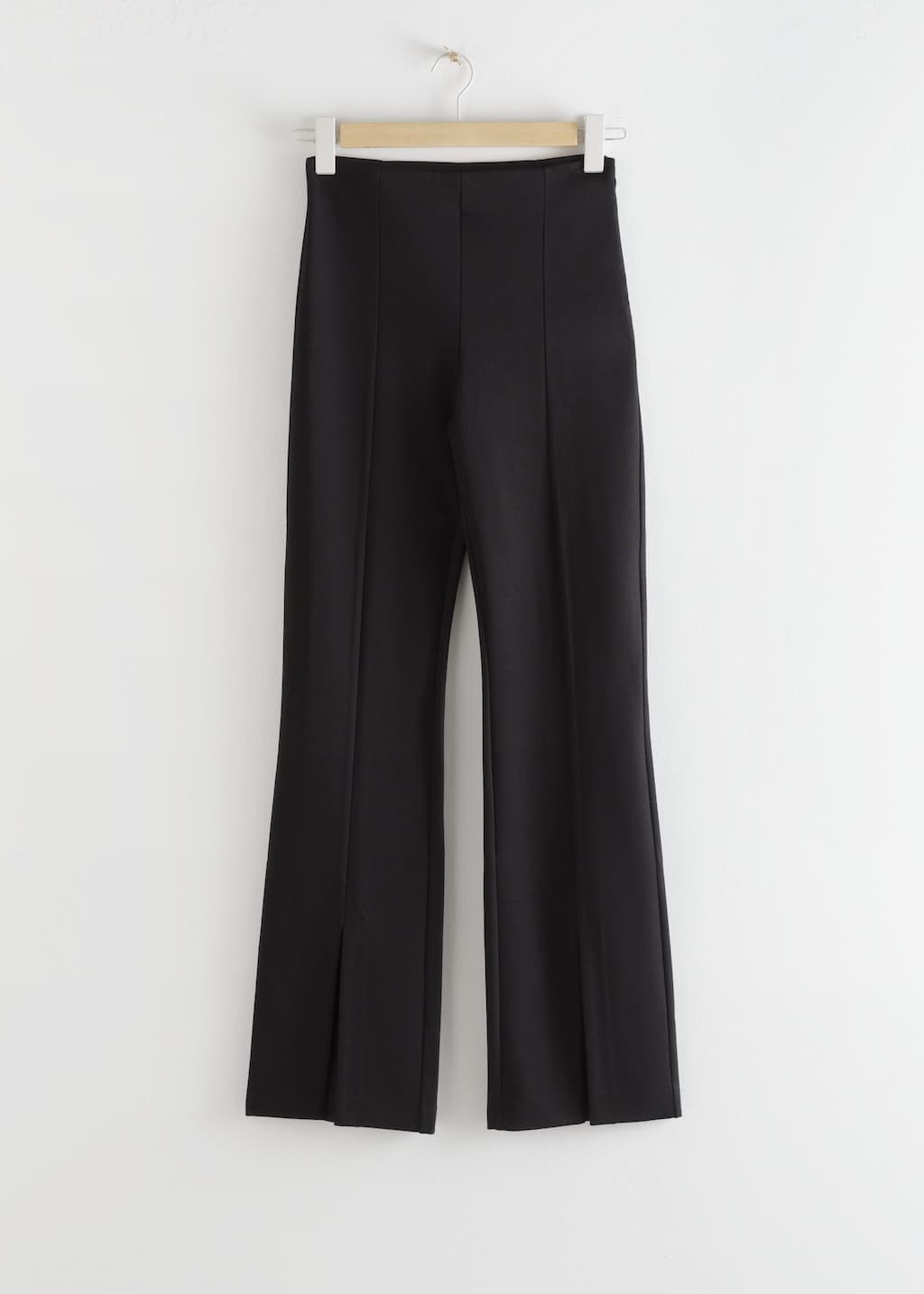 Front Slit Trousers - Black - Still Life