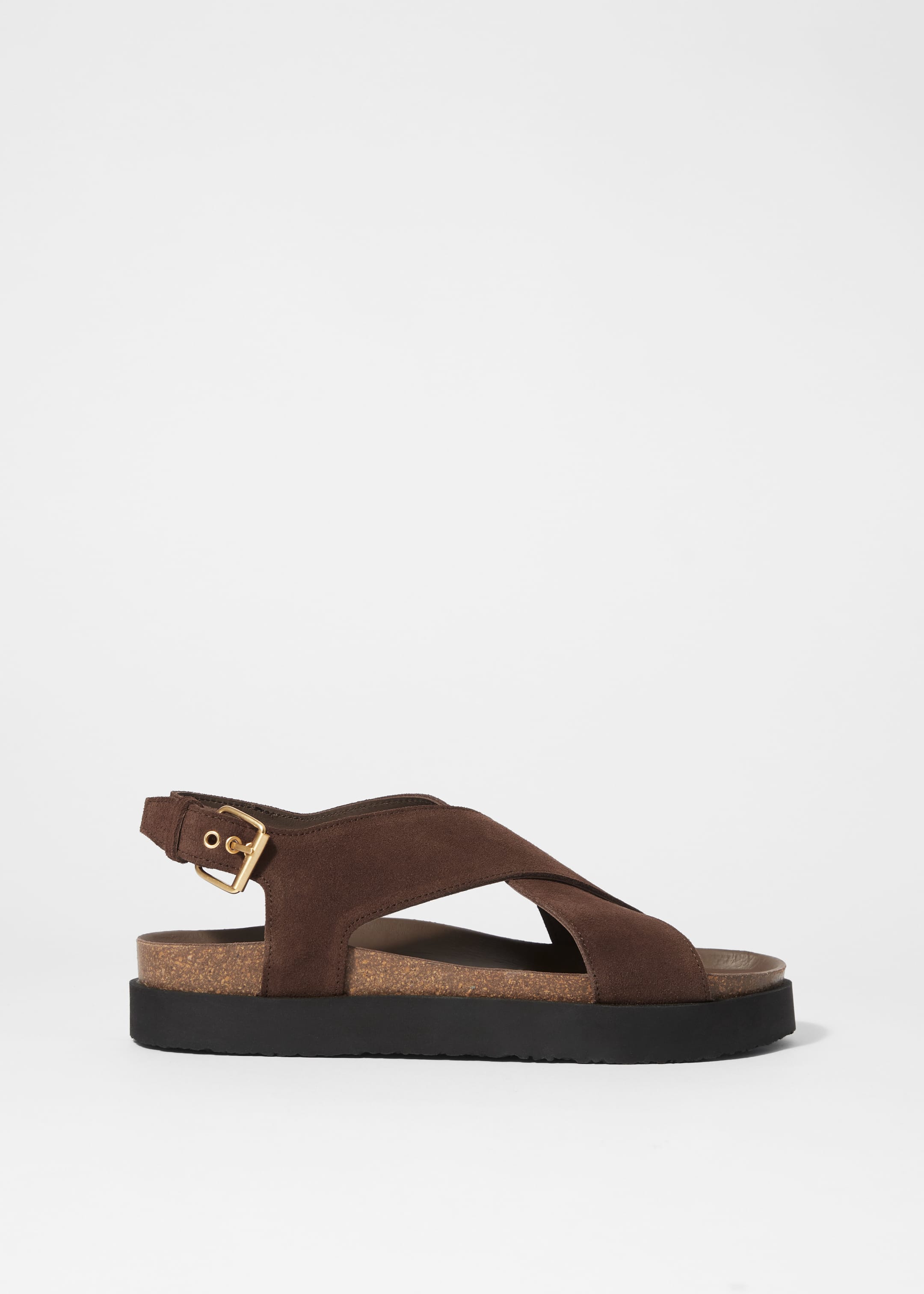 Se større billede: Sandaler i læder med krydsede bånd - Brun - DAME | H&M DK 3