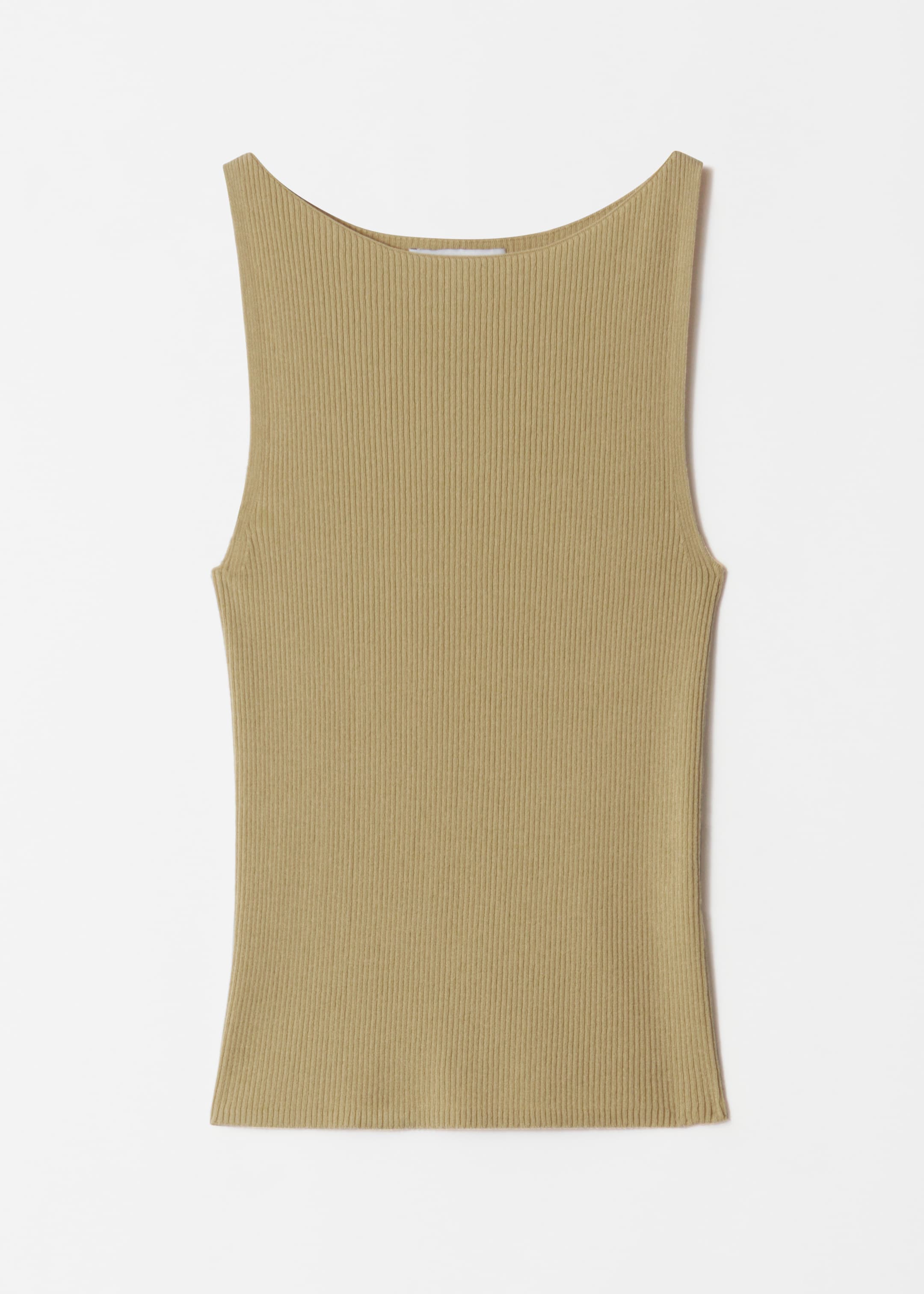 Grotere afbeelding bekijken: Rib-Knit Tank Top - Mustard - DAMES | H&M BE 5