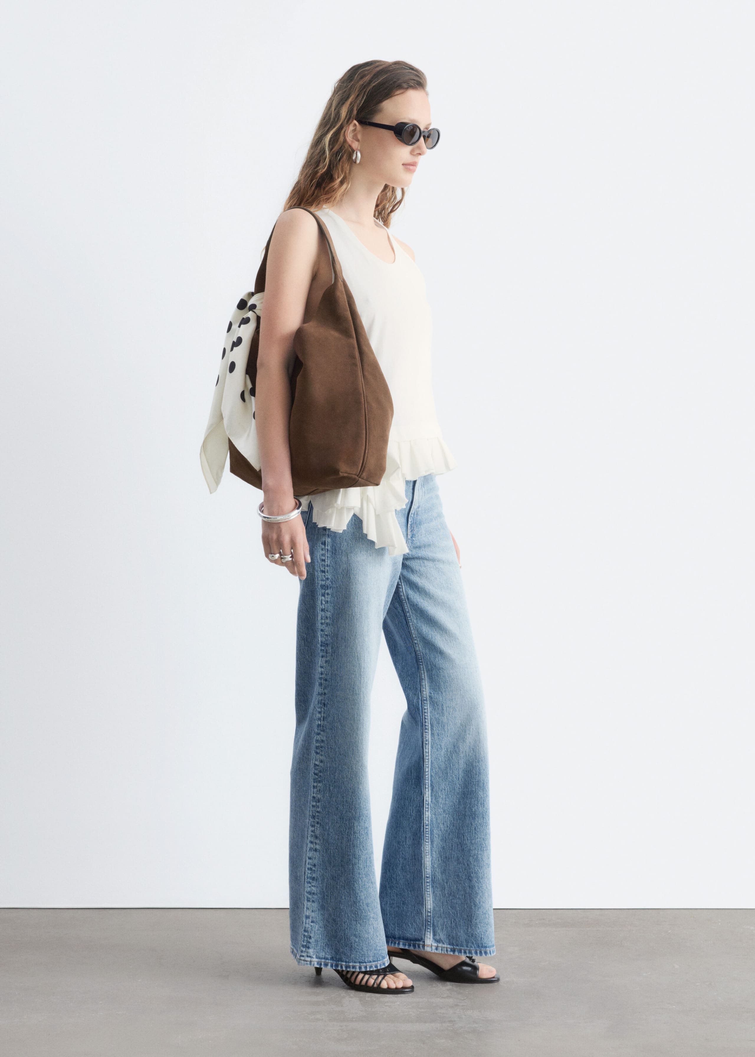 Débardeur à plis creux - Blanc - Lookbook