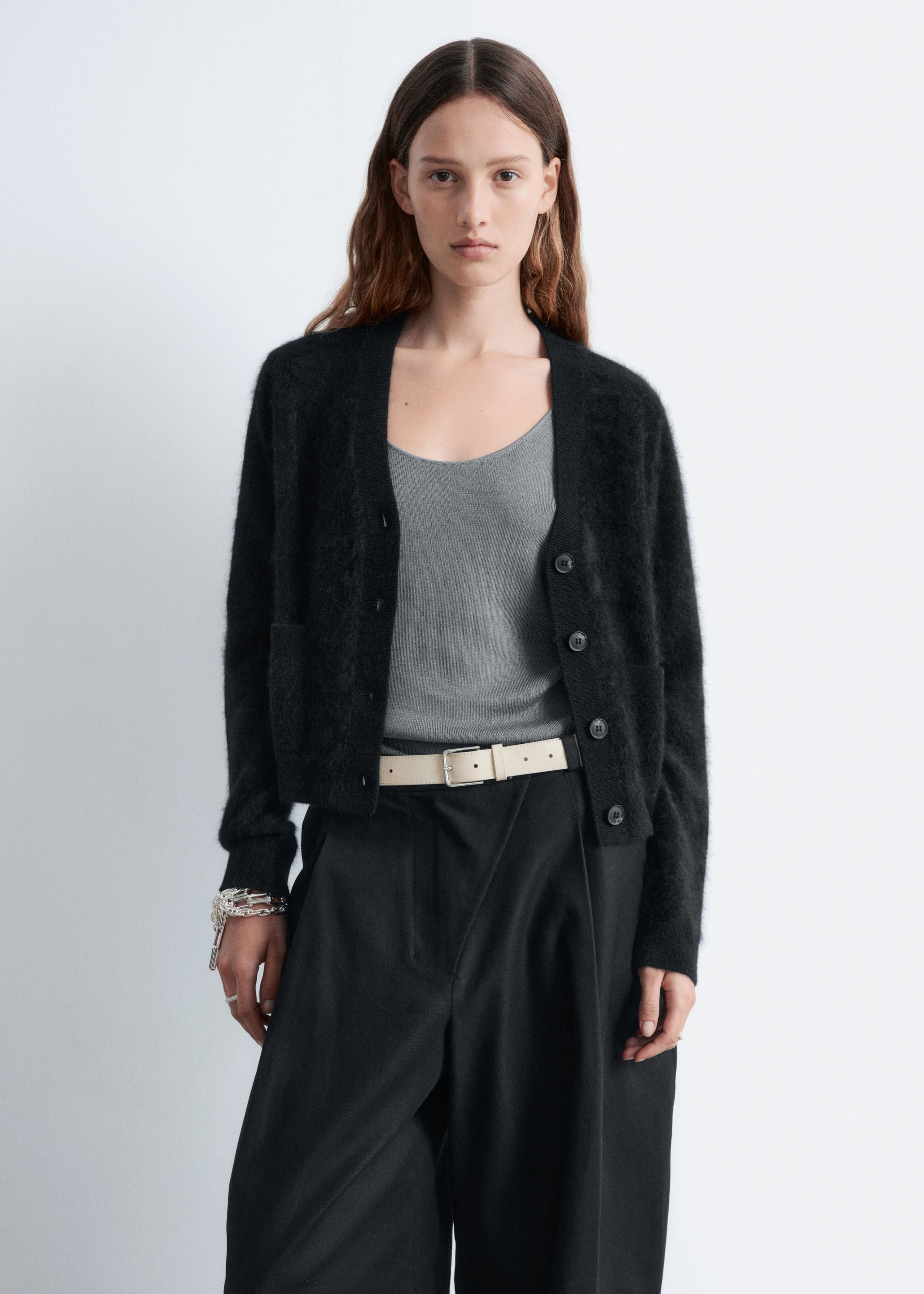 Image of Cropped Cashmere Cardigan