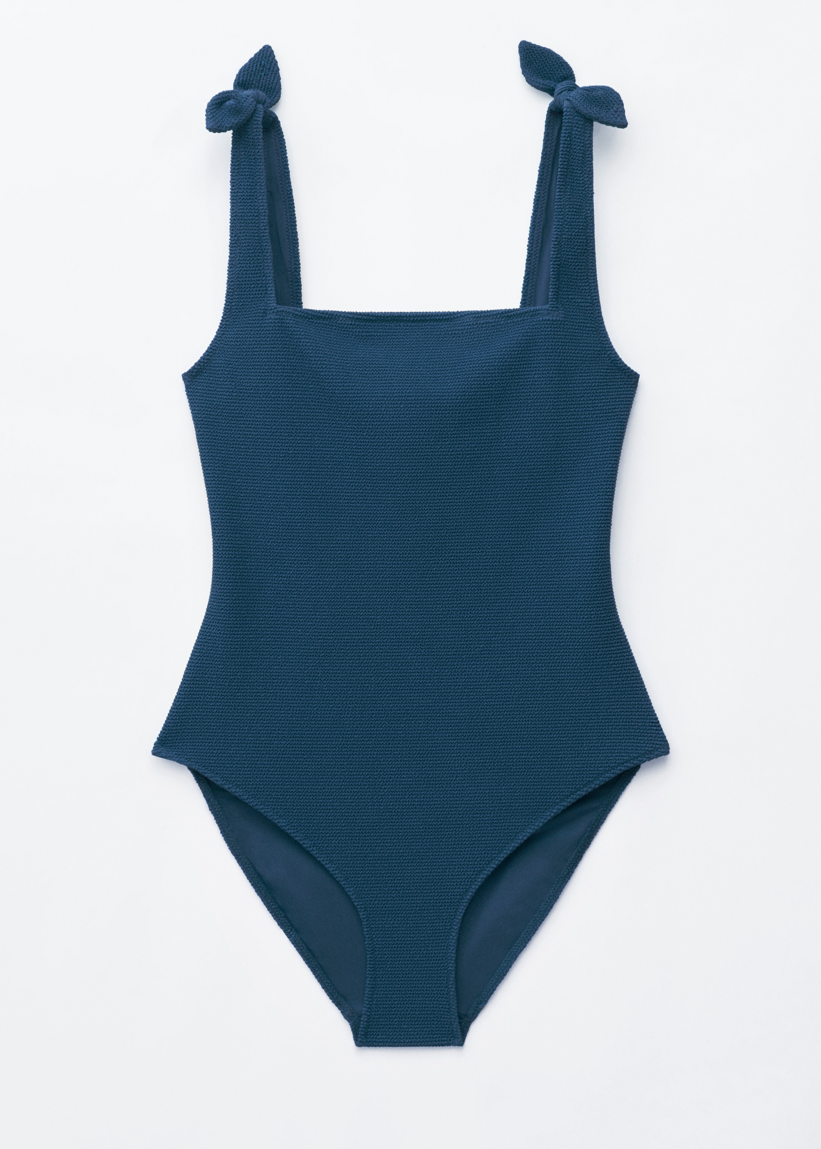 Badeanzug mit Schleife - Dunkelblau/Braun/Schwarz/Rot/Grün/Leuchtendes Blau/Weinrot/Rosa/Dunkelbraun/Orange