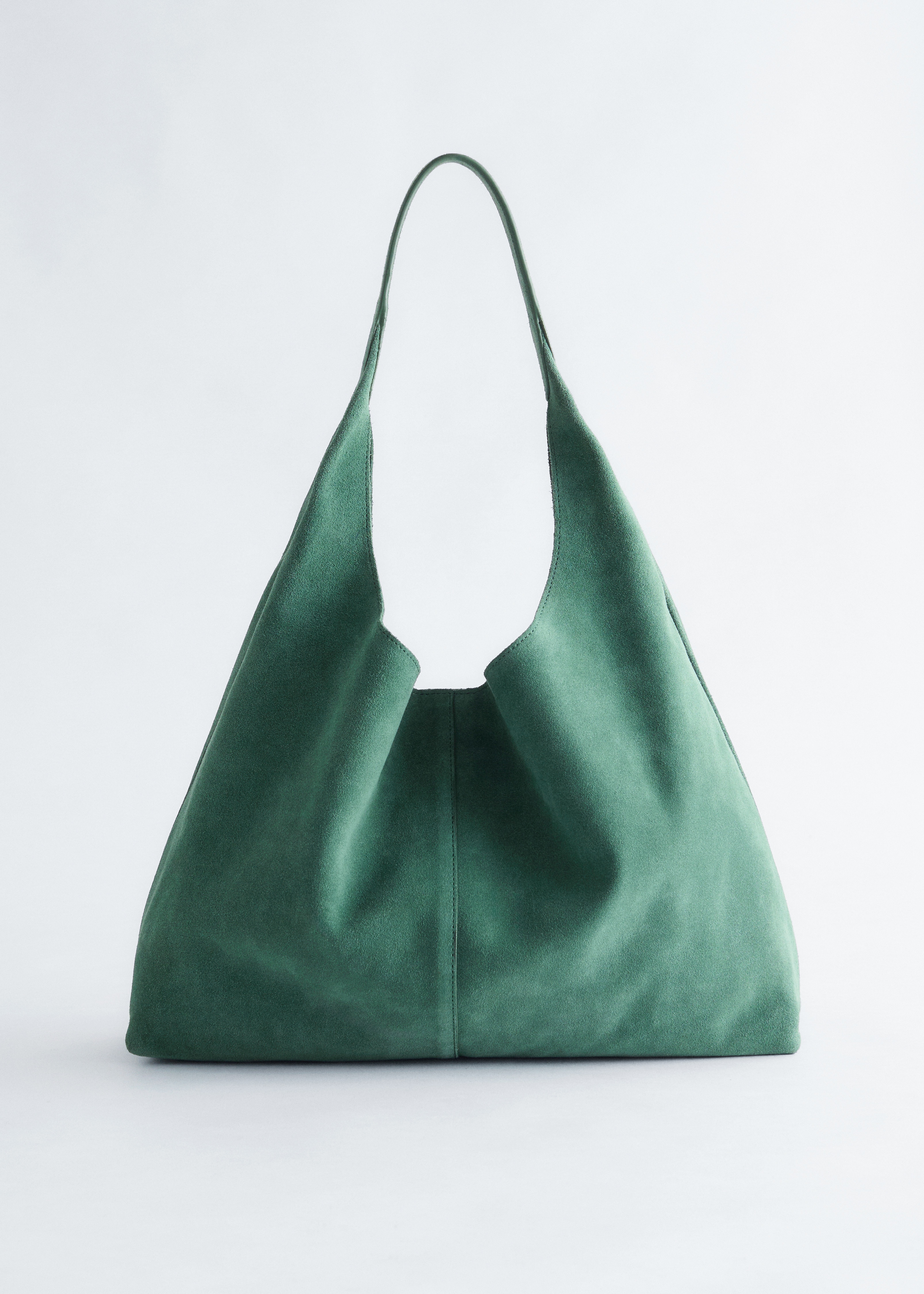 Large Suede Tote Bag - Emerald Green/Dark grey/Dark Red/Burgundy suede/Green/Light Blue/Rust