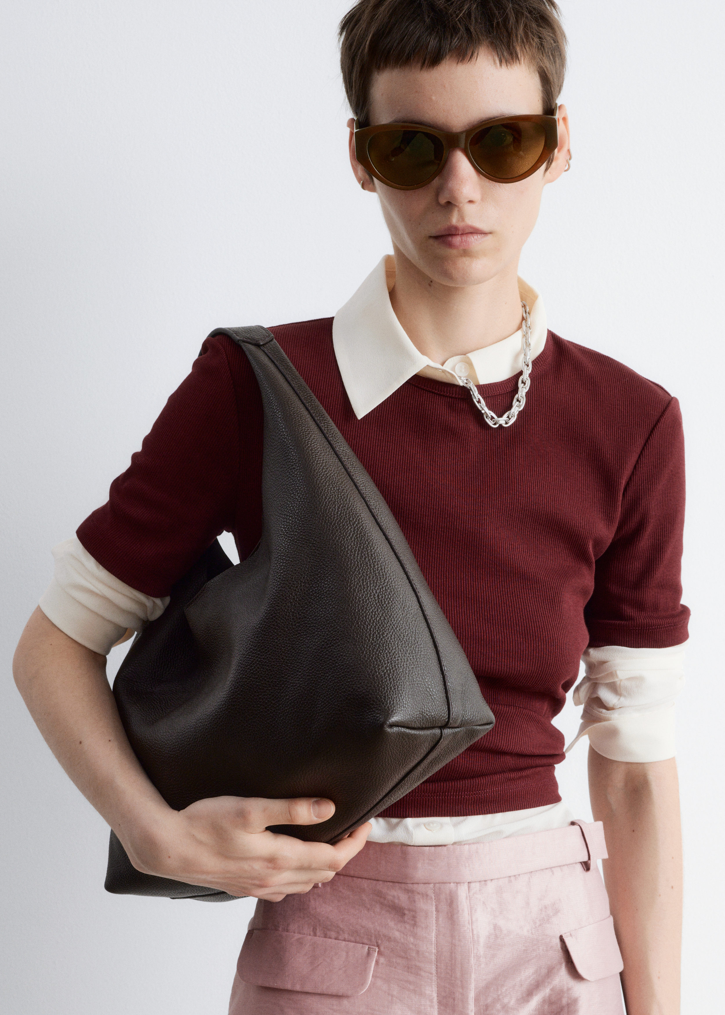 Image of Borsa tote classica in pelle