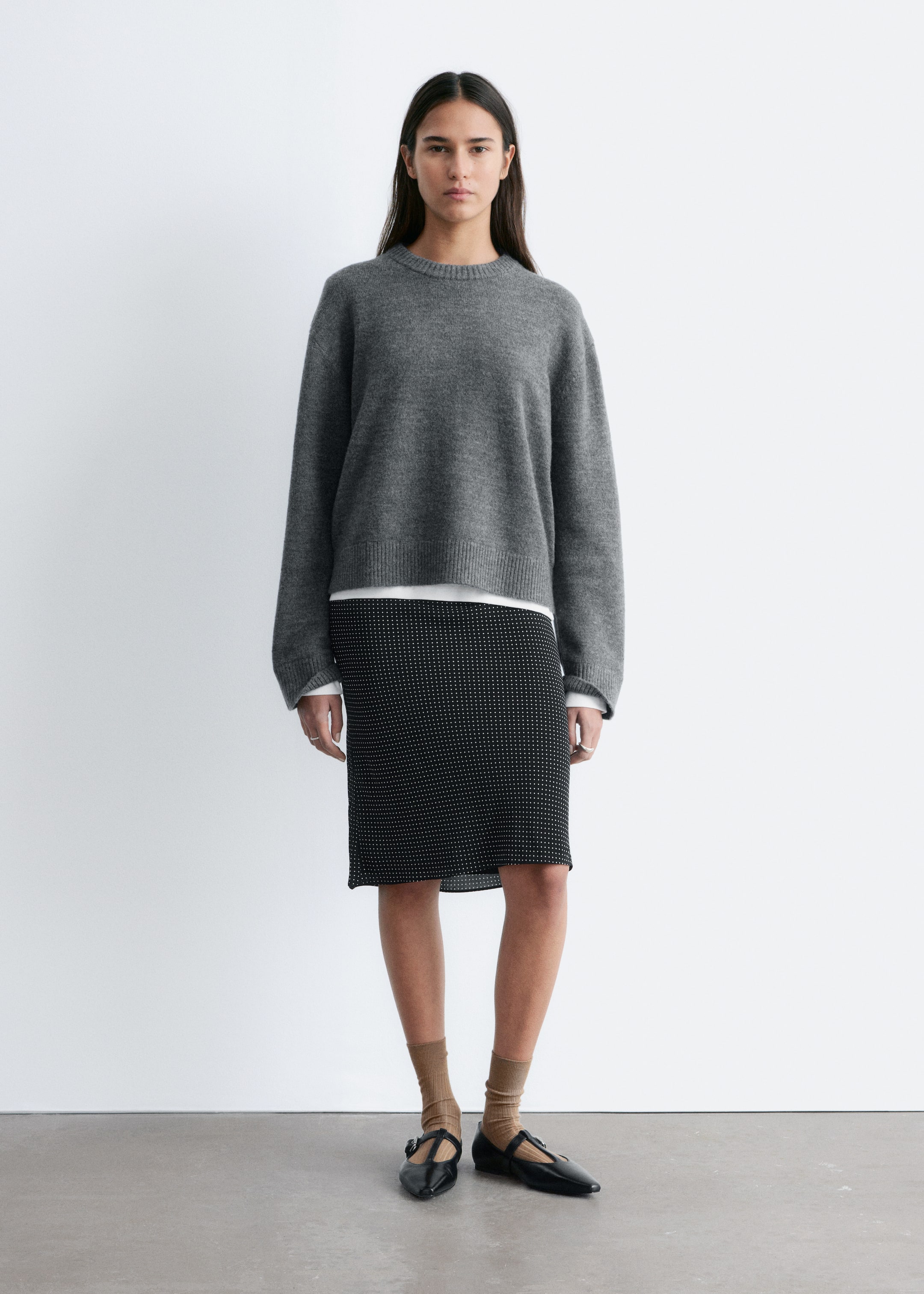 Nagyobb kép megtekintése: T-bar bőr balerina - Fekete - NŐI | H&M HU 1