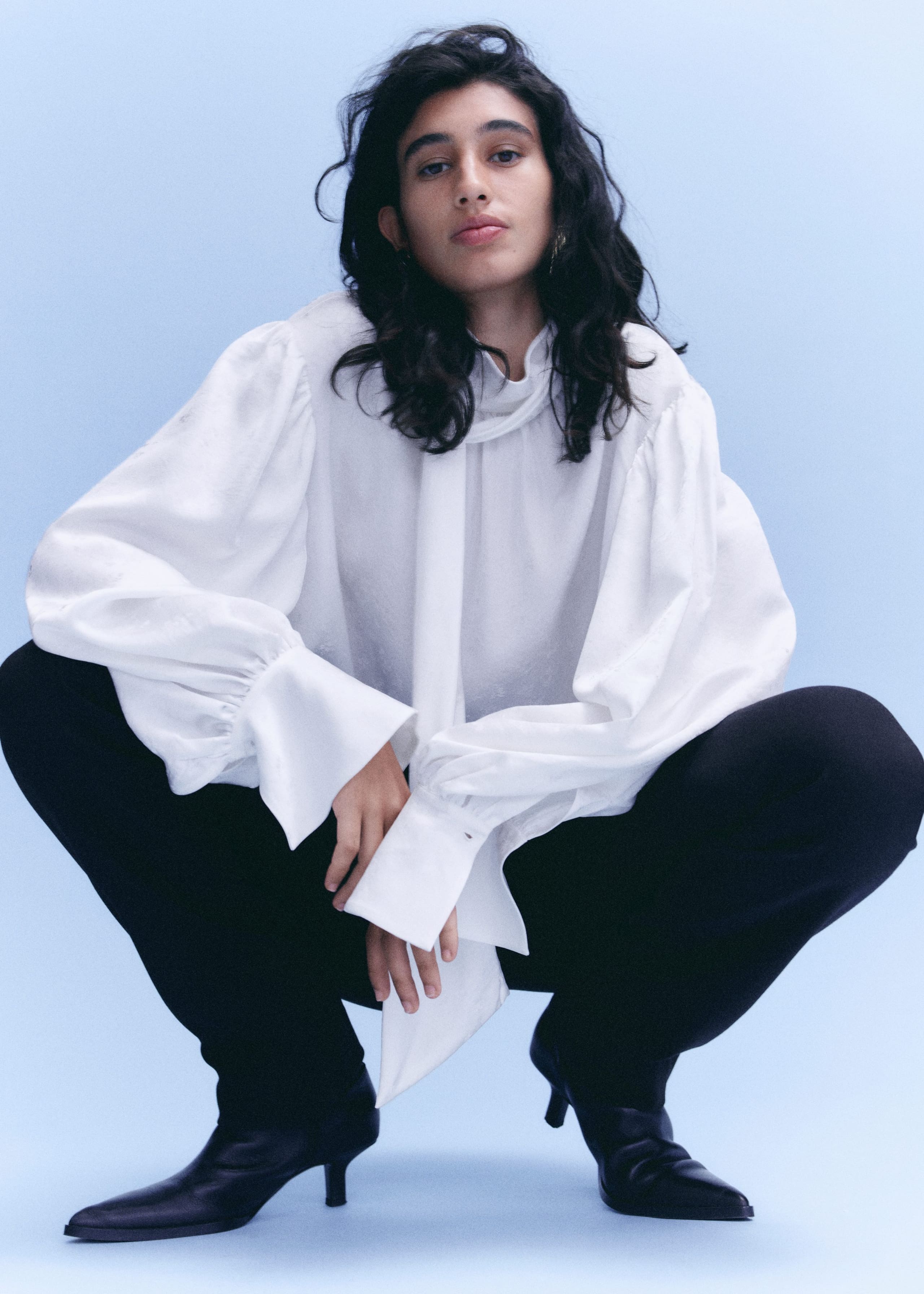 Image of Bow-Collar Blouse