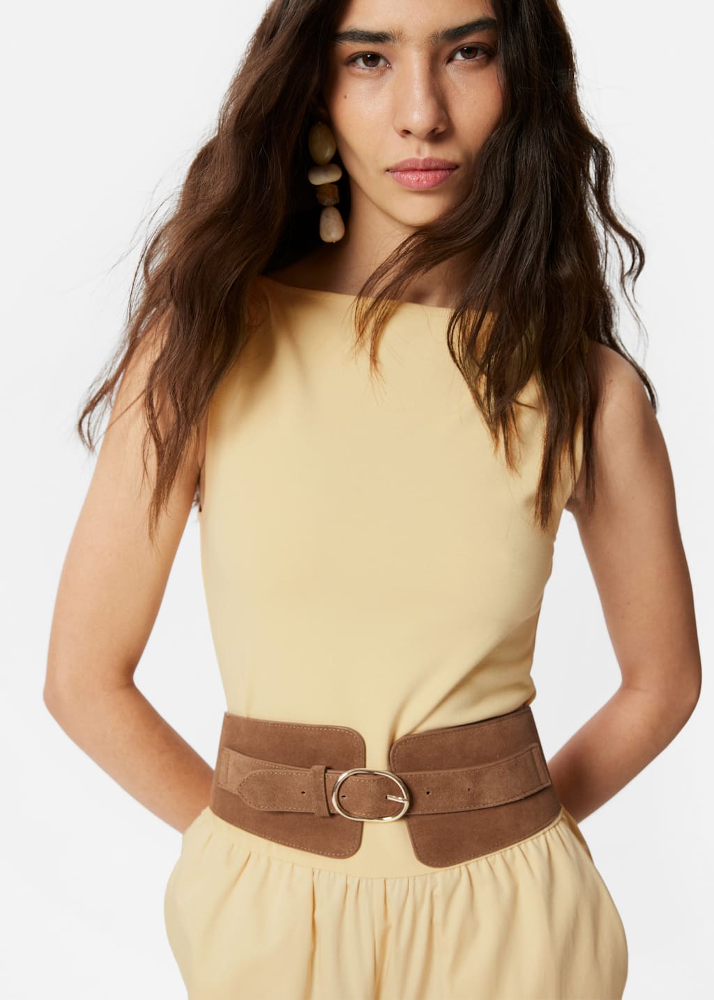 Image of Ärmelloser Jumpsuit mit weitem Bein