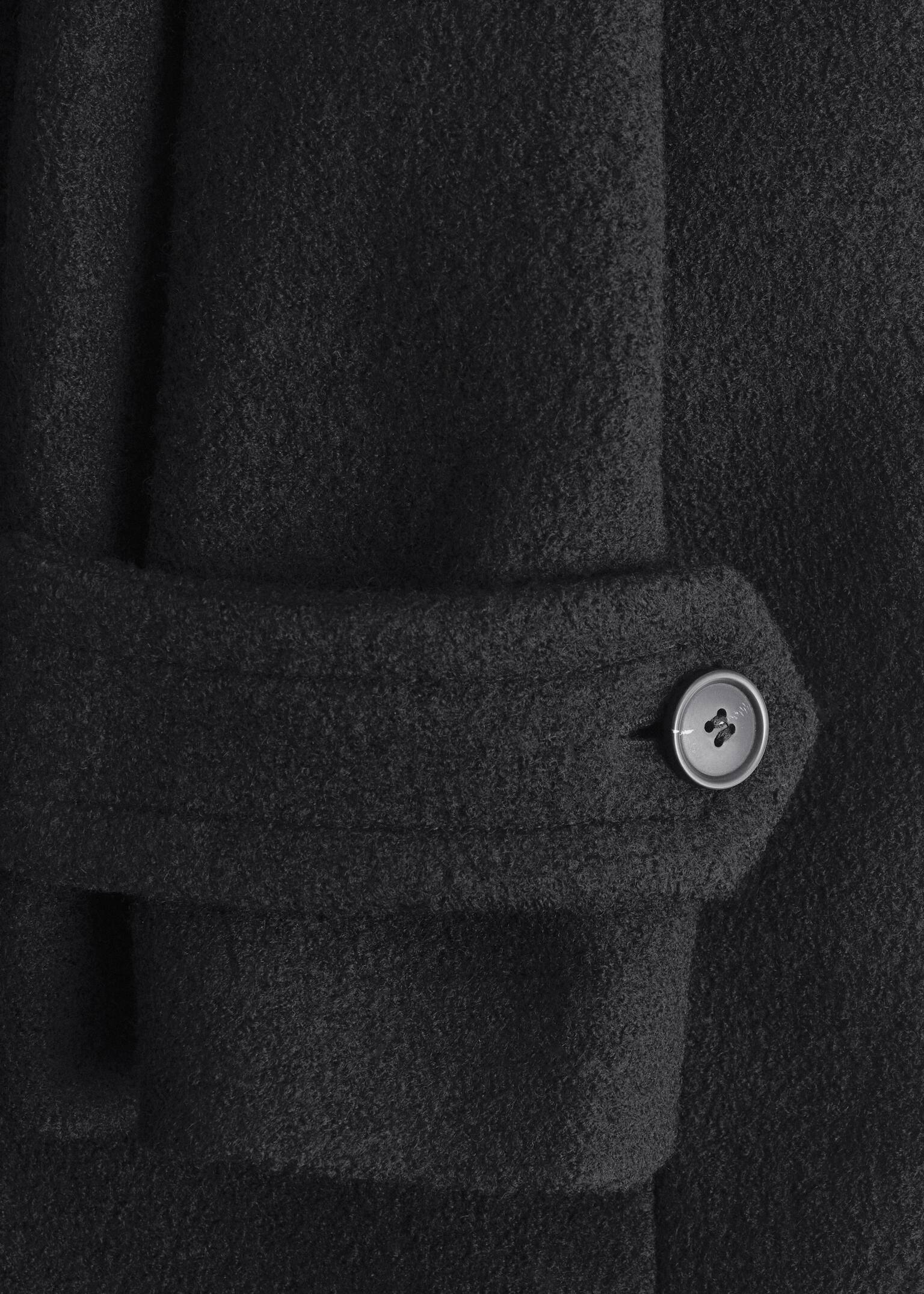 Tie-Belt Wool Coat - Black - 9