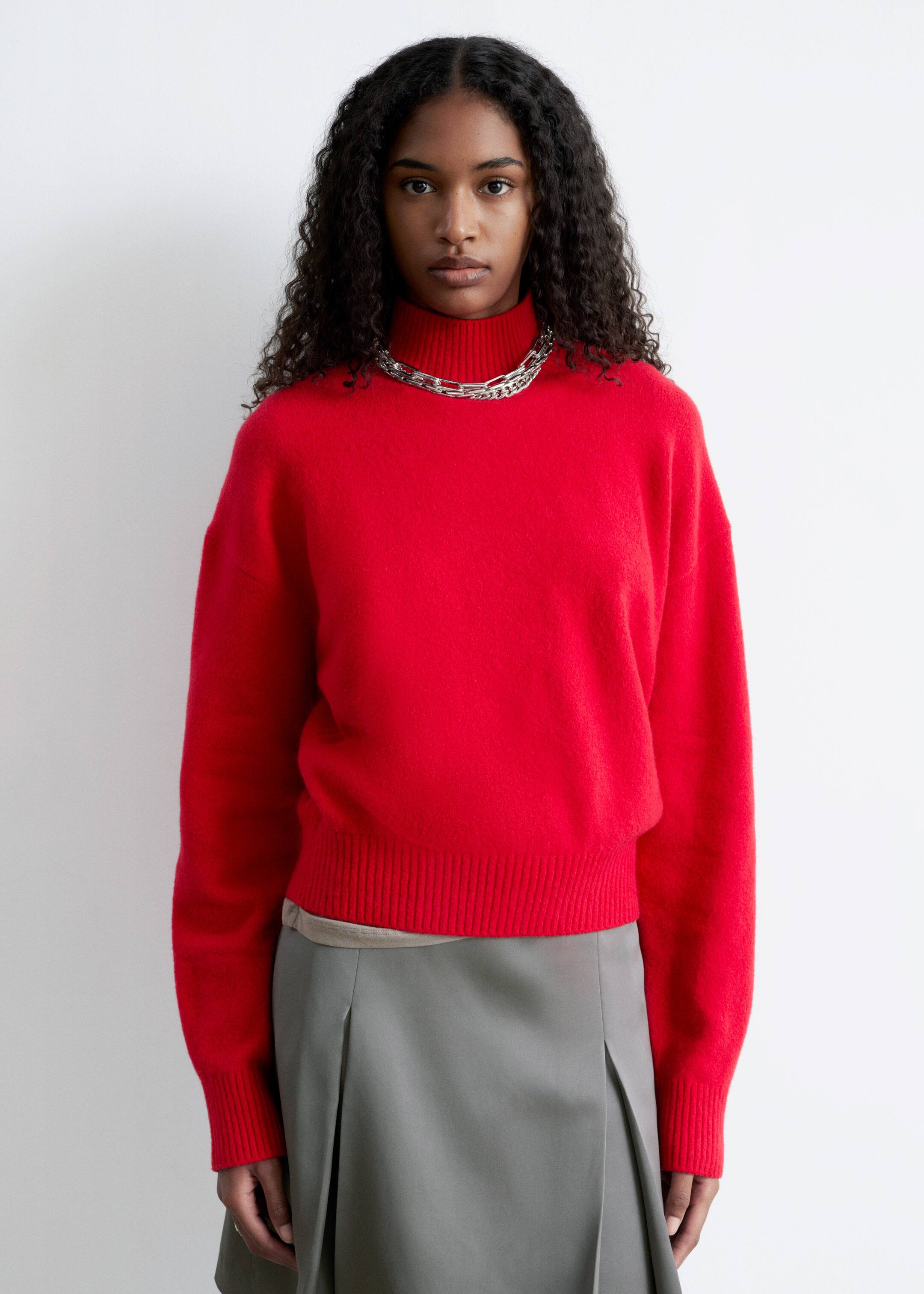 Ver imagem maior: Camisola de gola alta - Vermelho brilhante - SENHORA | H&M PT 3