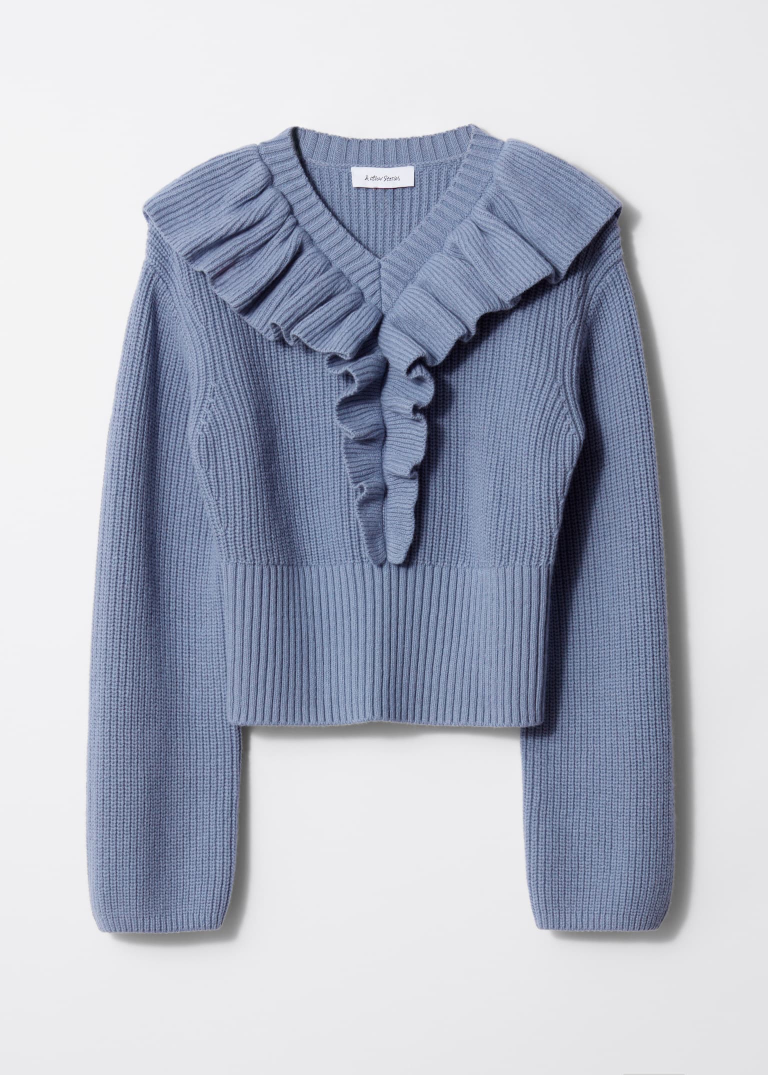 Pull à volants - Bleu
