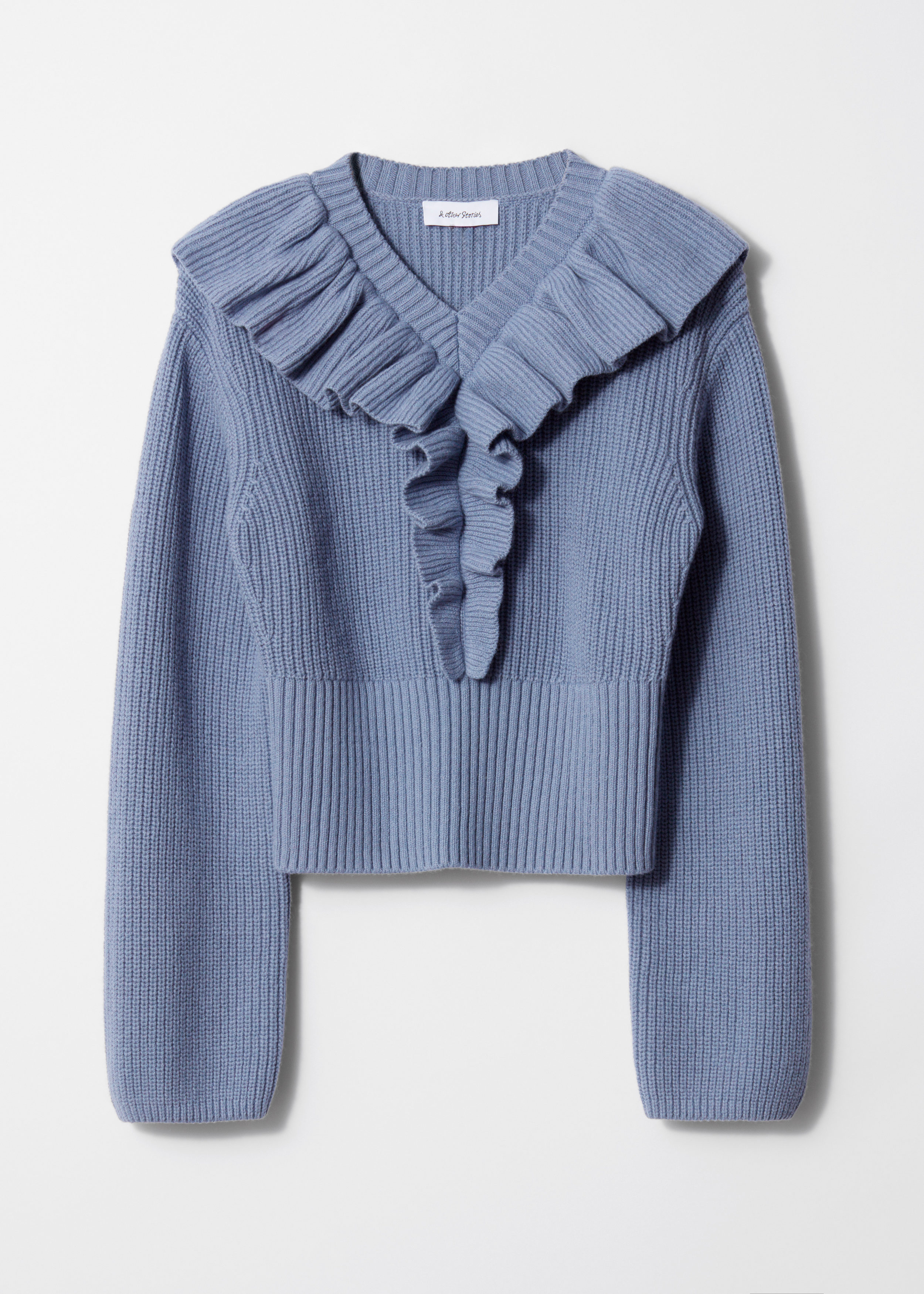 Pointelle-Knit Ruffle Top - Dark Purple - & Other Stories US