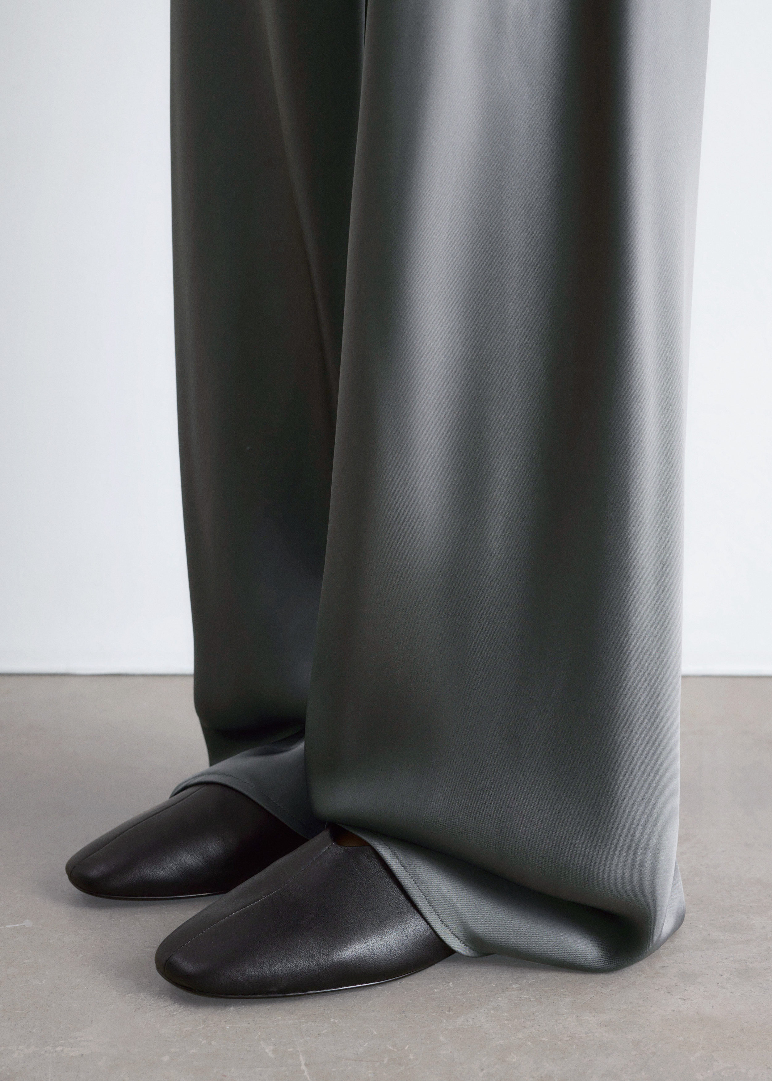Drawstring Satin Trousers - Grey - & Other Stories US