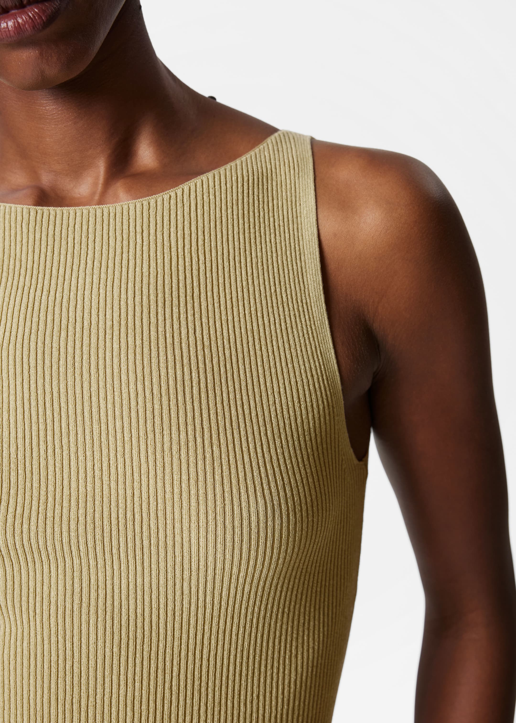 Grotere afbeelding bekijken: Rib-Knit Tank Top - Mustard - DAMES | H&M BE 3