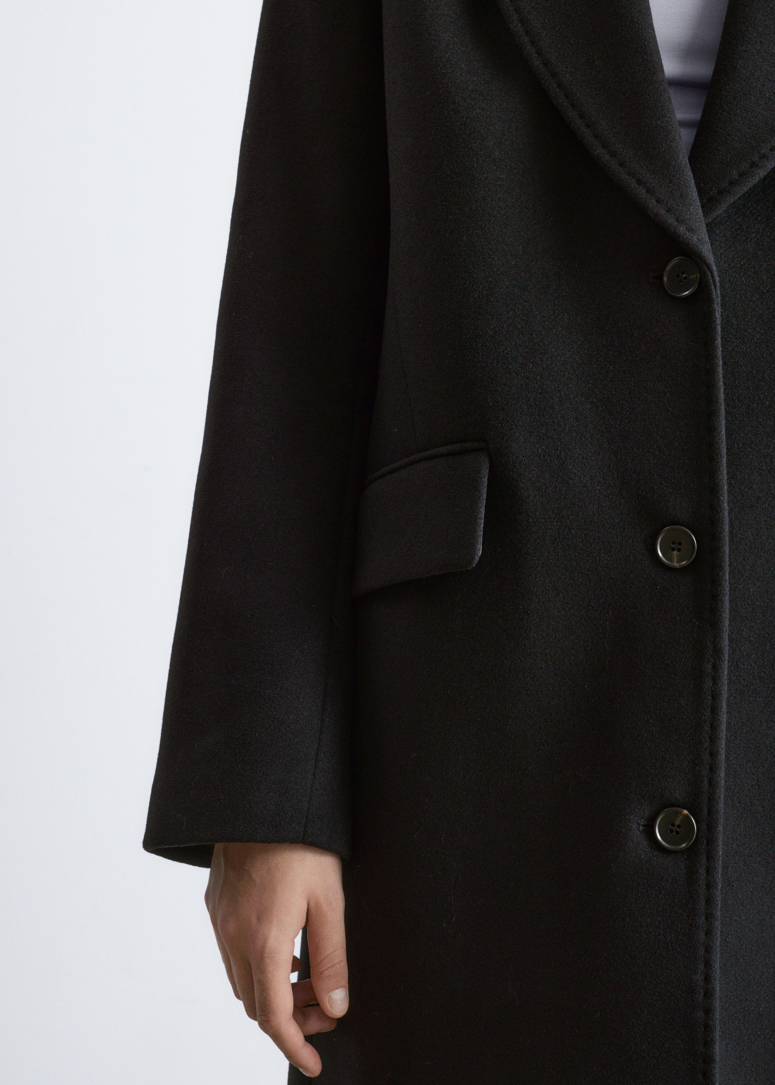 Tailored Single-Breasted Coat - Black - & Other Stories BE