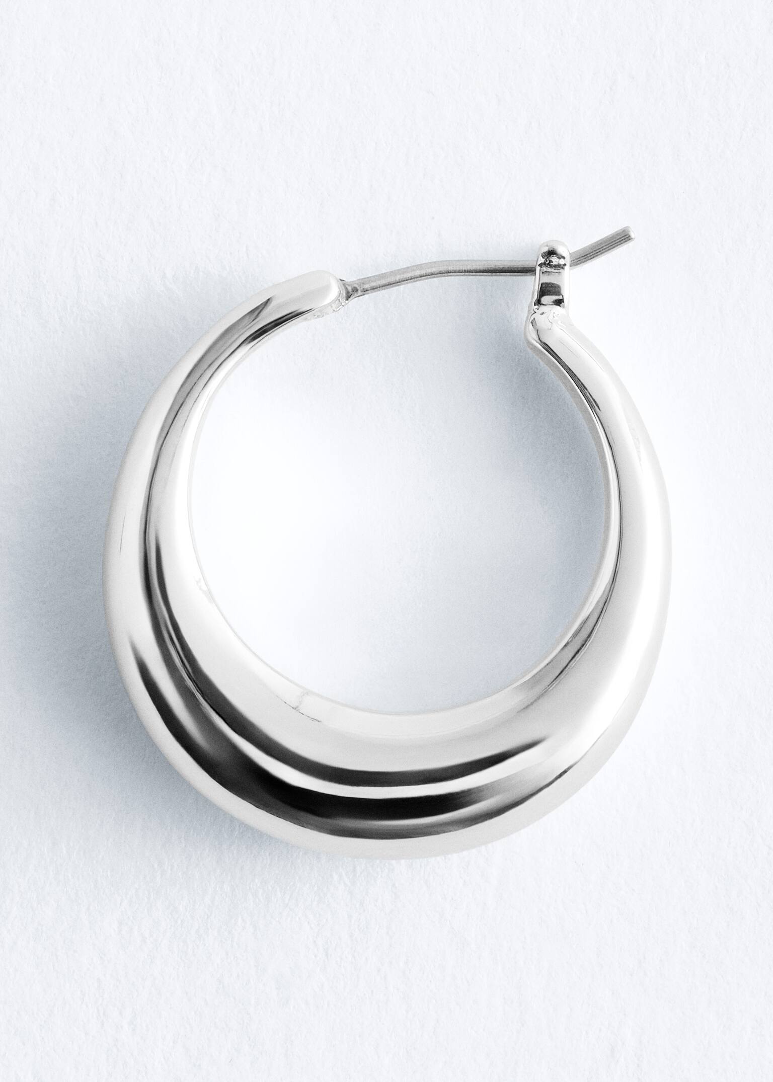Hoop Earrings Set - Black/Silver - 4
