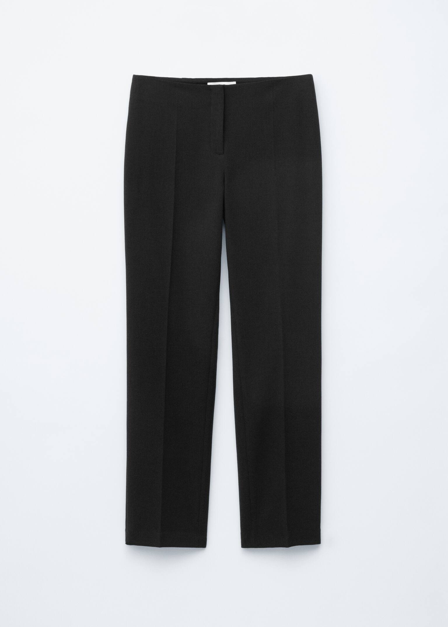 Skräddade byxor med pressveck - Svart/Gråbeige/melerad - 2