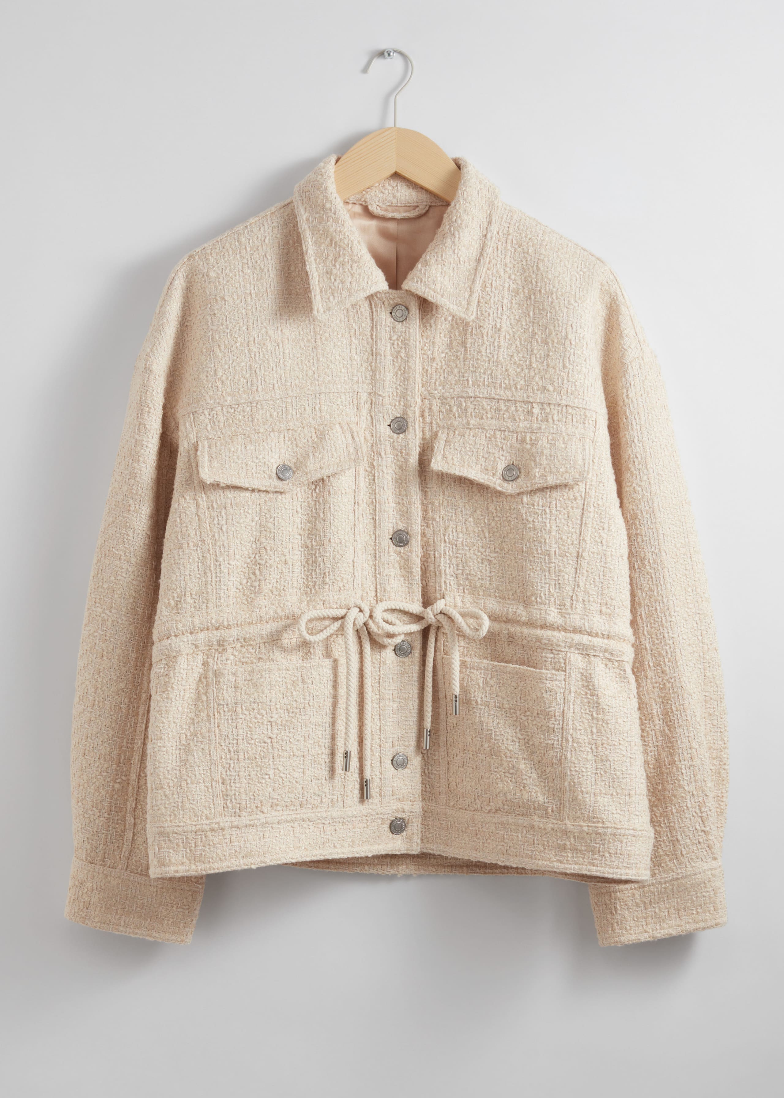 Image of Tweed Drawstring Jacket
