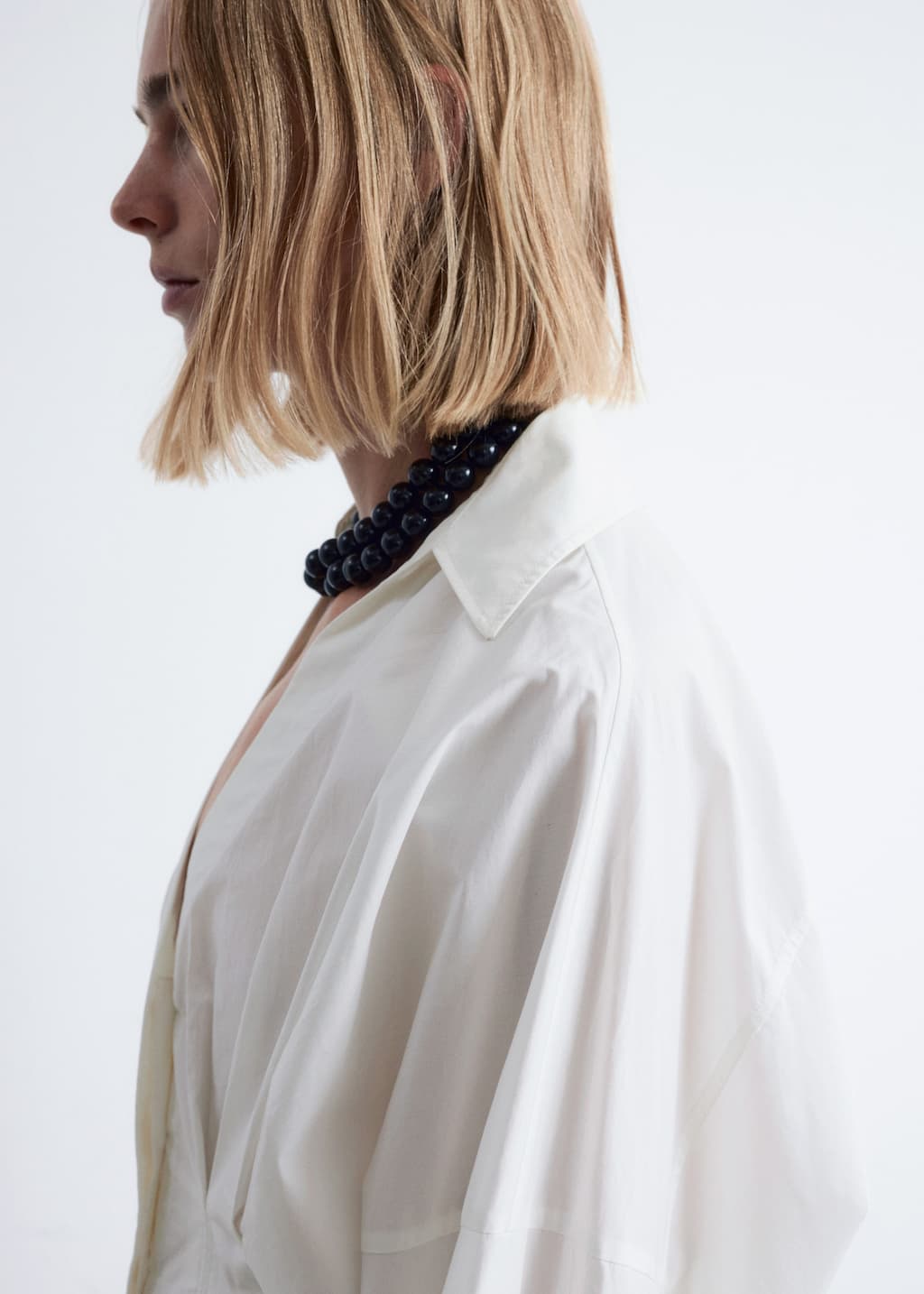 Image of Fitted-Waist Cotton Shirt
