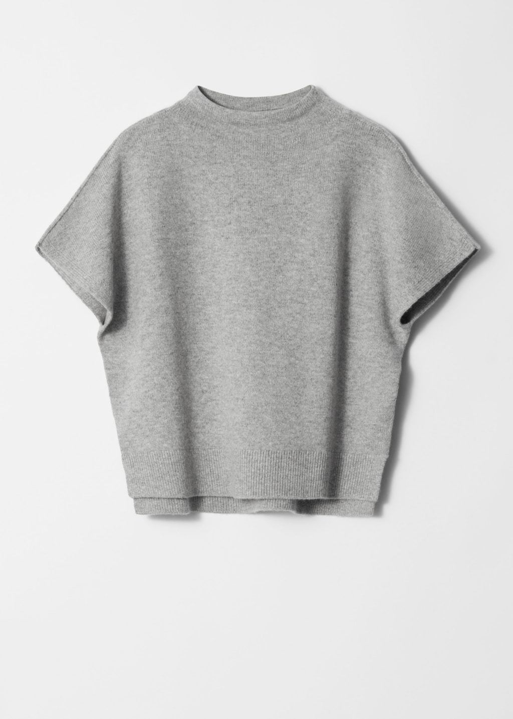 Knitted Wool Top - Light grey - Still Life