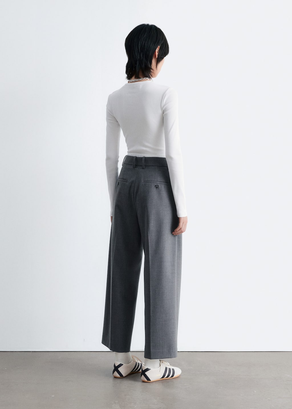 Image of Ribbed Long-Sleeve Top