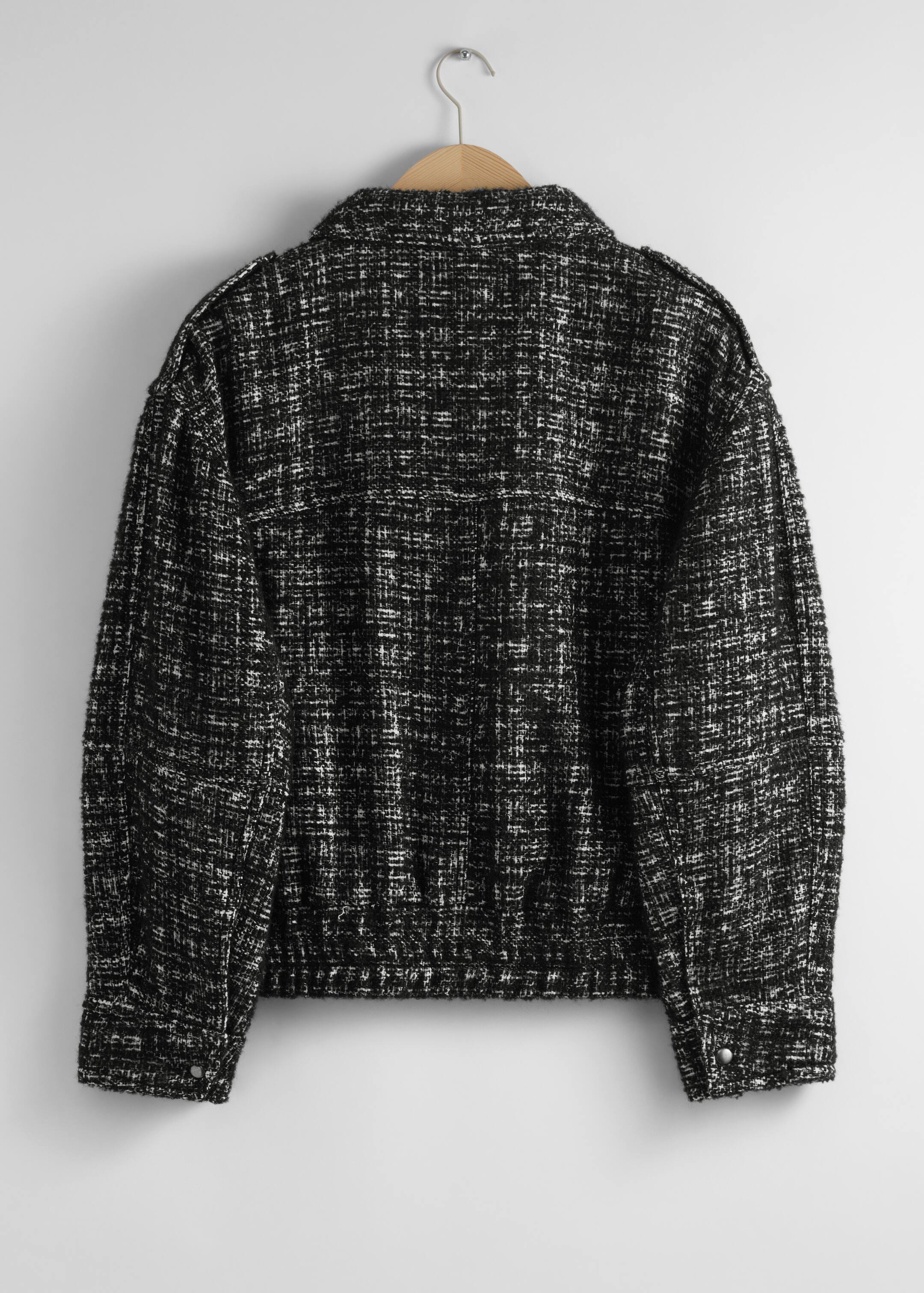 Größeres Bild ansehen: Kastenförmige Tweedjacke - Schwarzer Tweed - Ladies | H&M DE 2