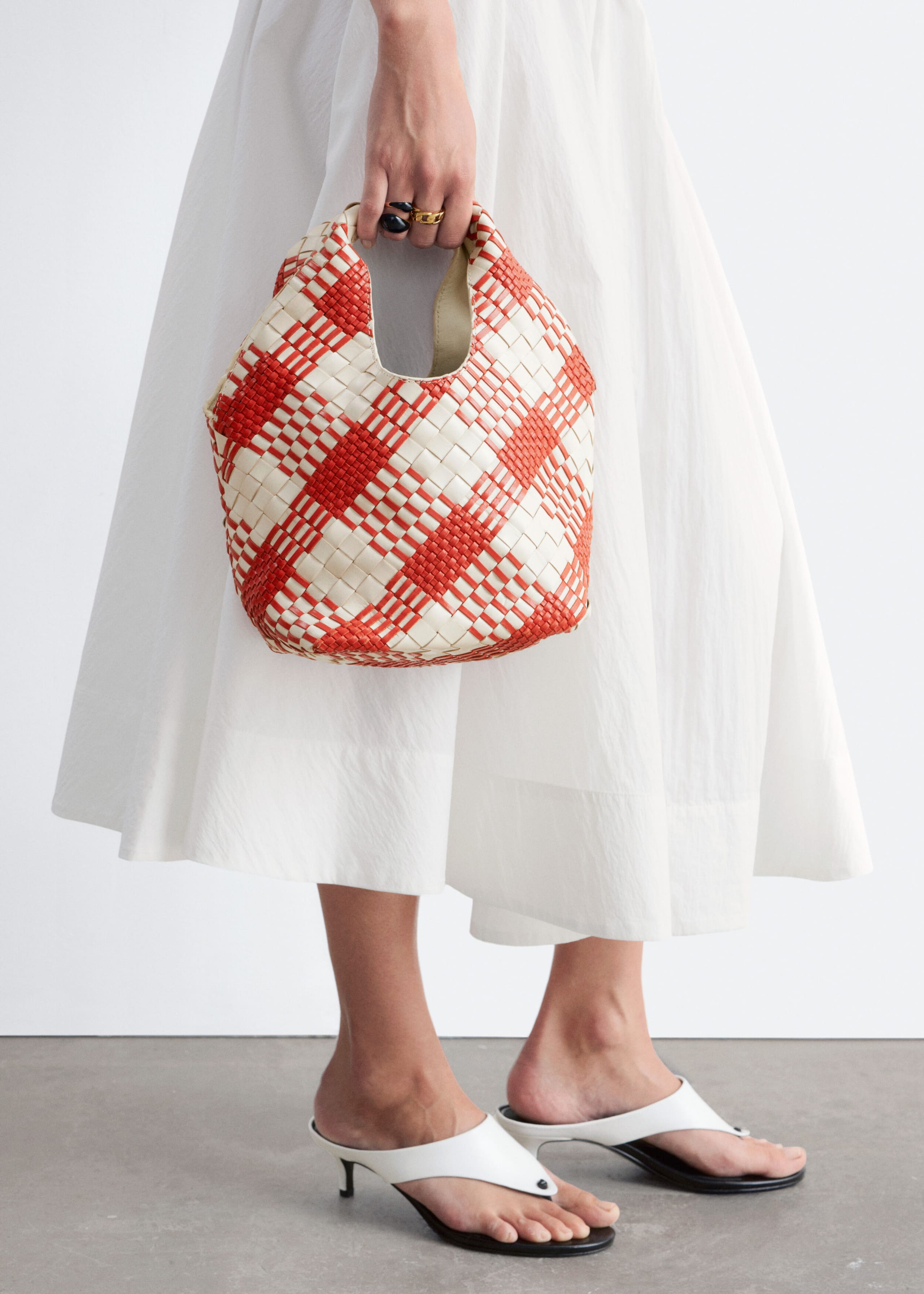 Image of Braided Leather Tote Bag