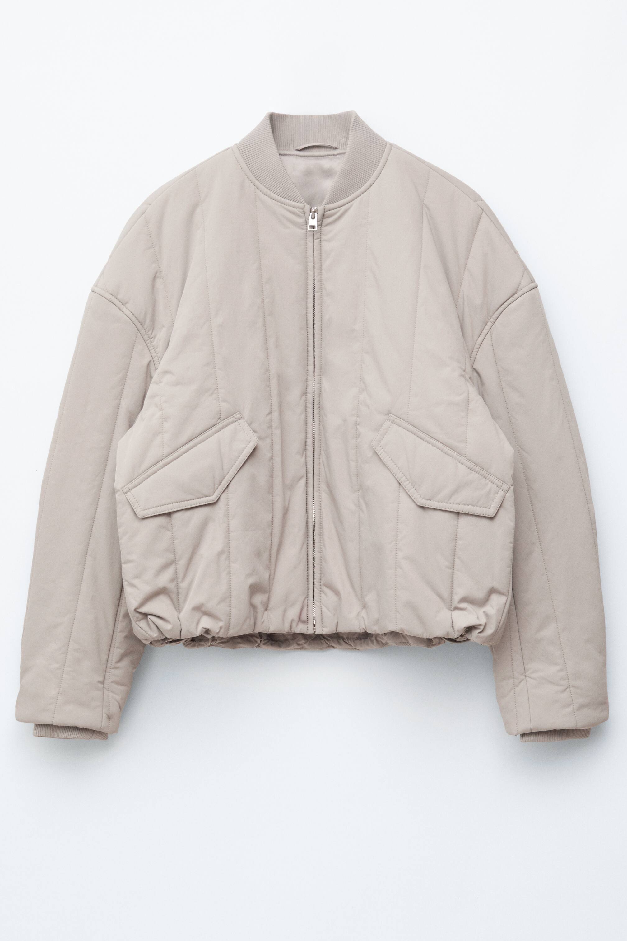 Agrandir l'image: Veste style bomber oversize - Grège clair - FEMME | H&M FR 1