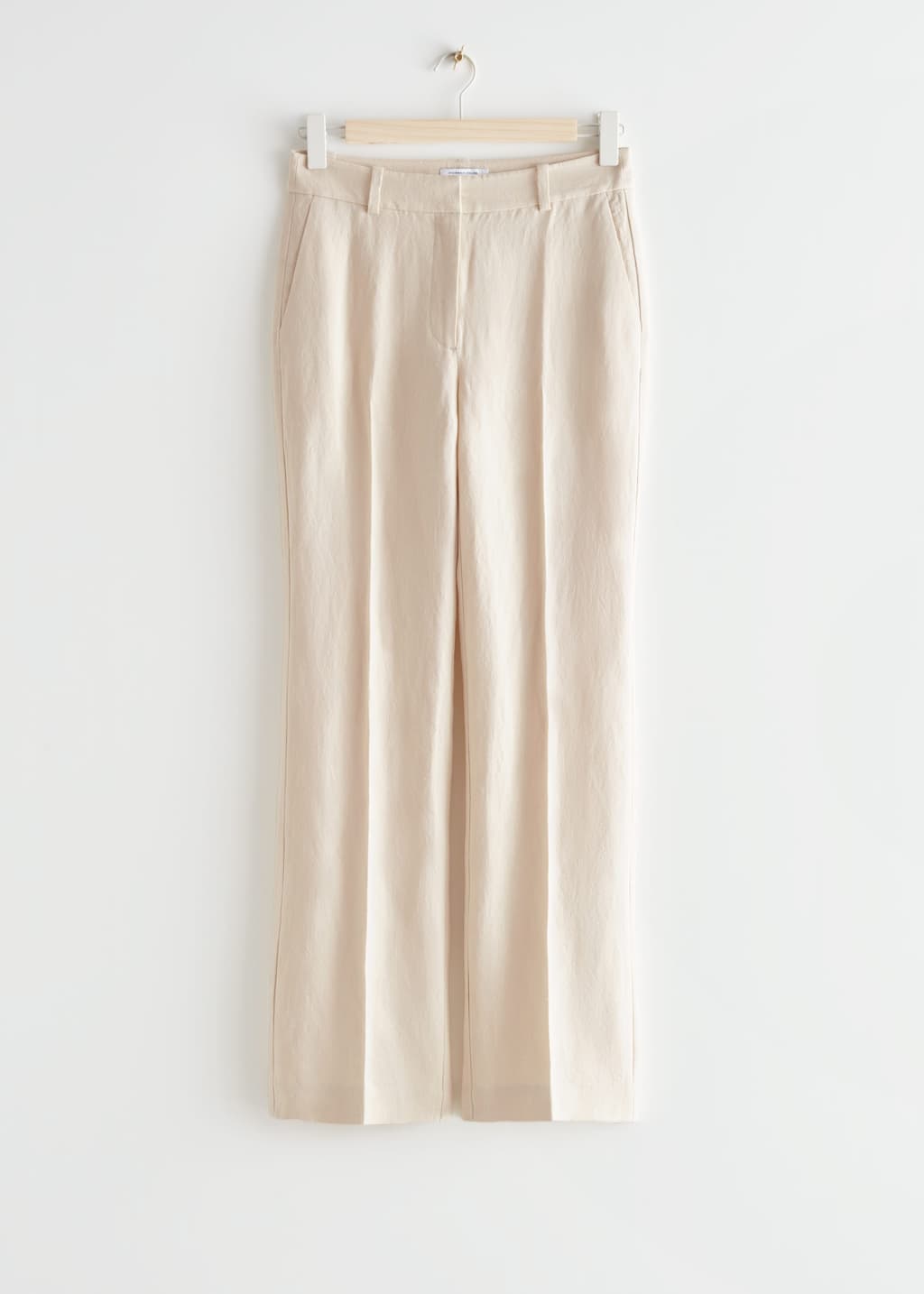 High Waist Silk Trousers - Cream - Natura morta