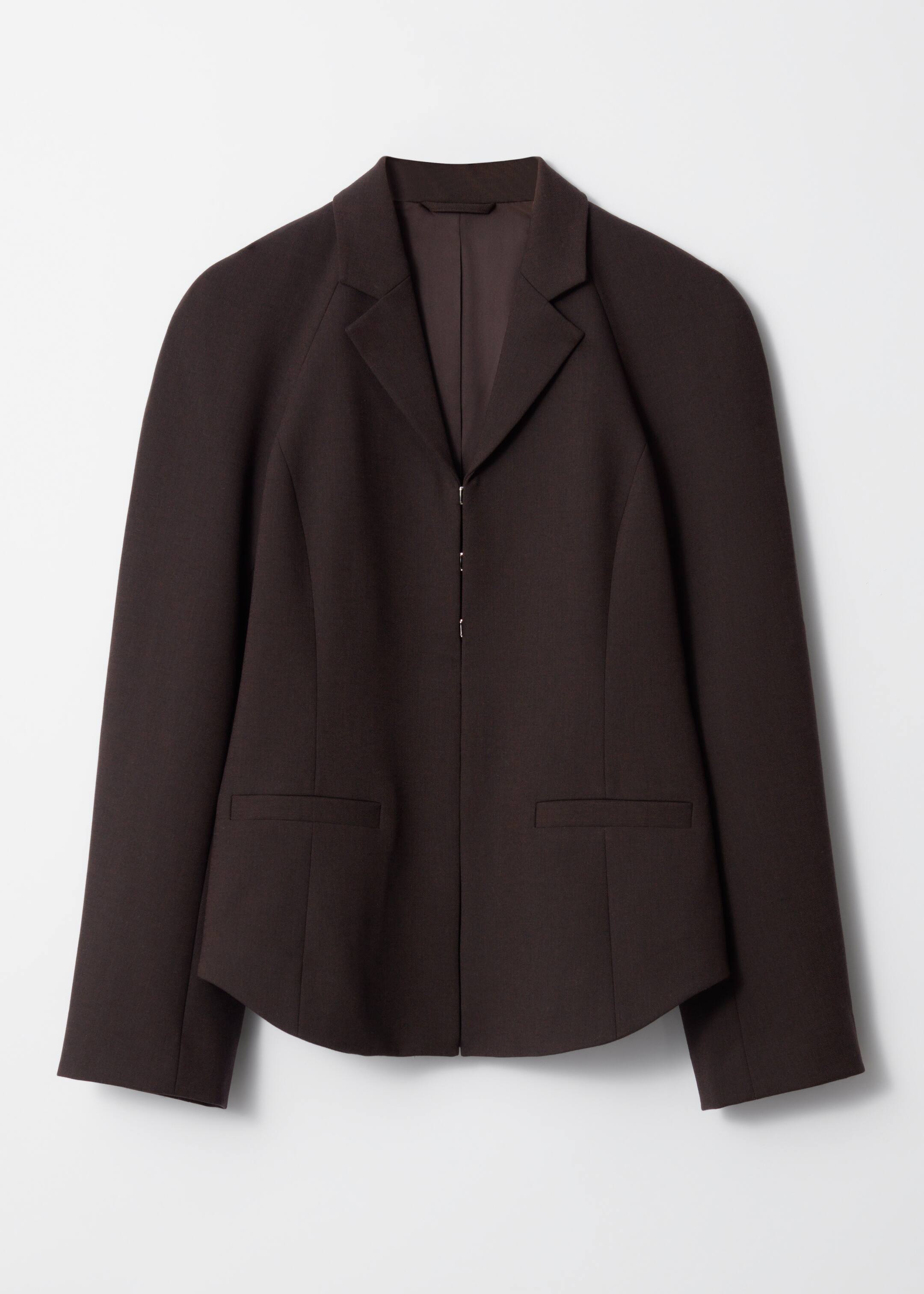 Agrandir l'image: Blazer ajusté - Marron foncé - FEMME | H&M BE 1