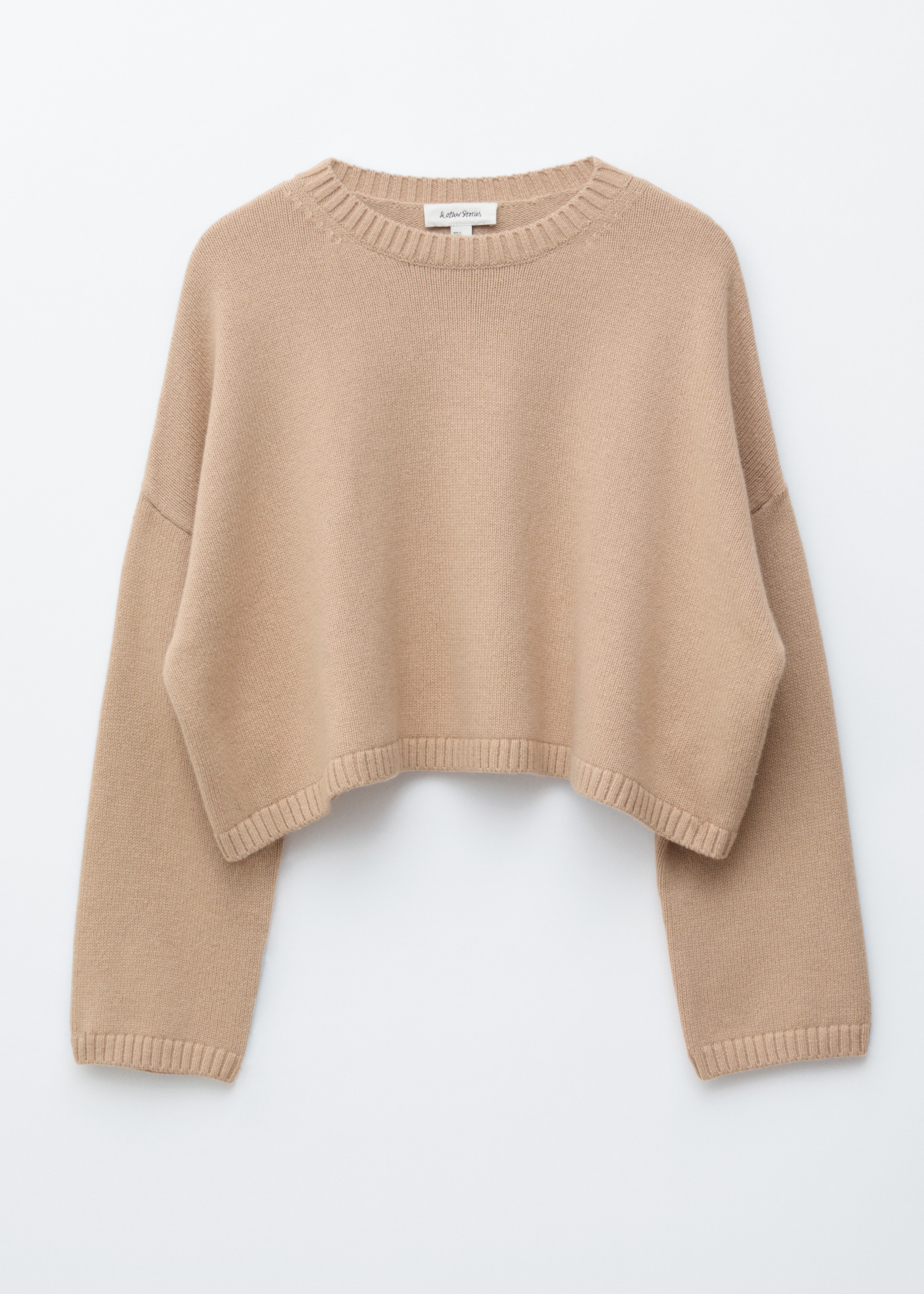 Cashmere and cotton jumper - Bej/Verde Kaki