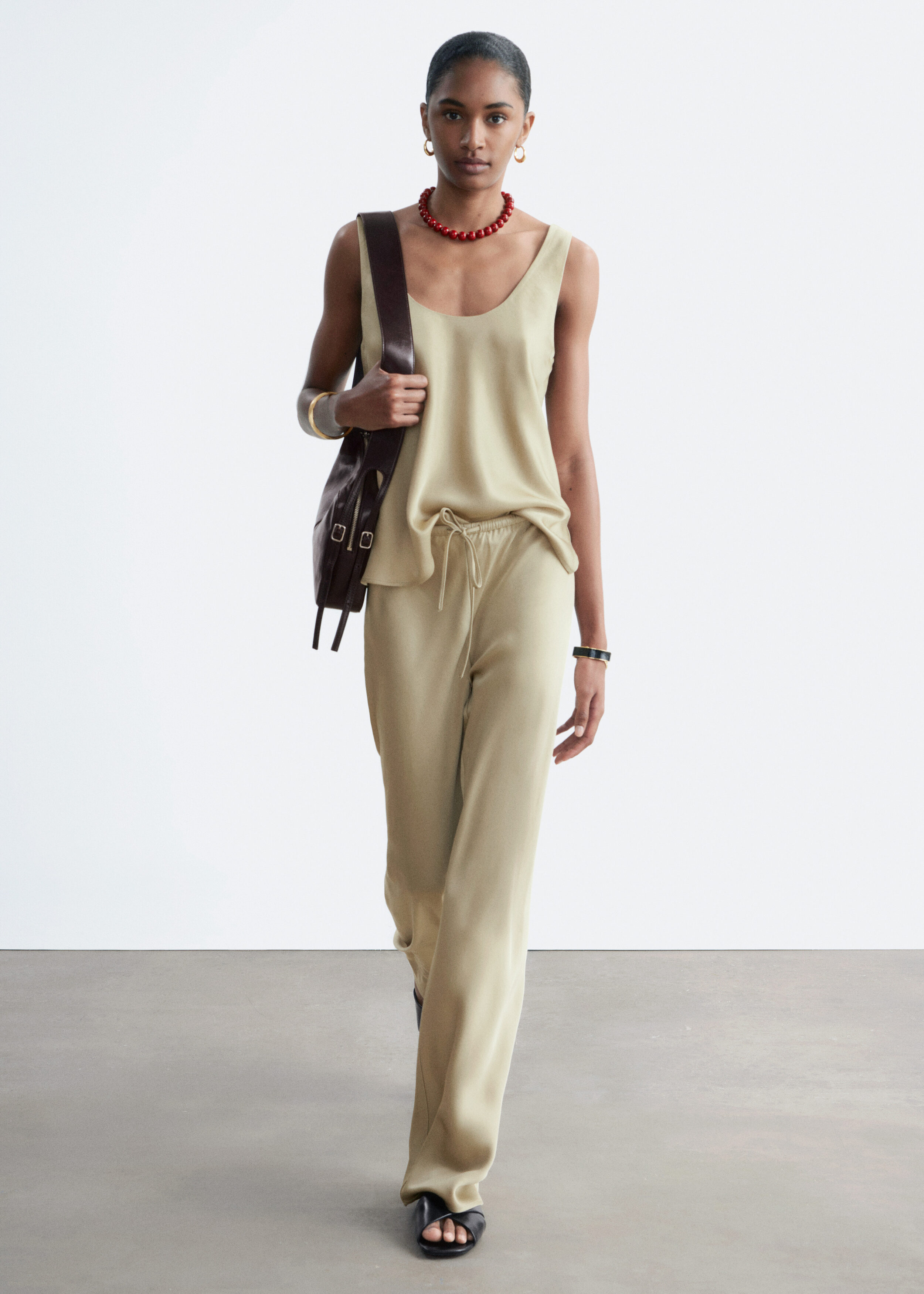 Scoop Neck Tank Top - Beige - & Other Stories US
