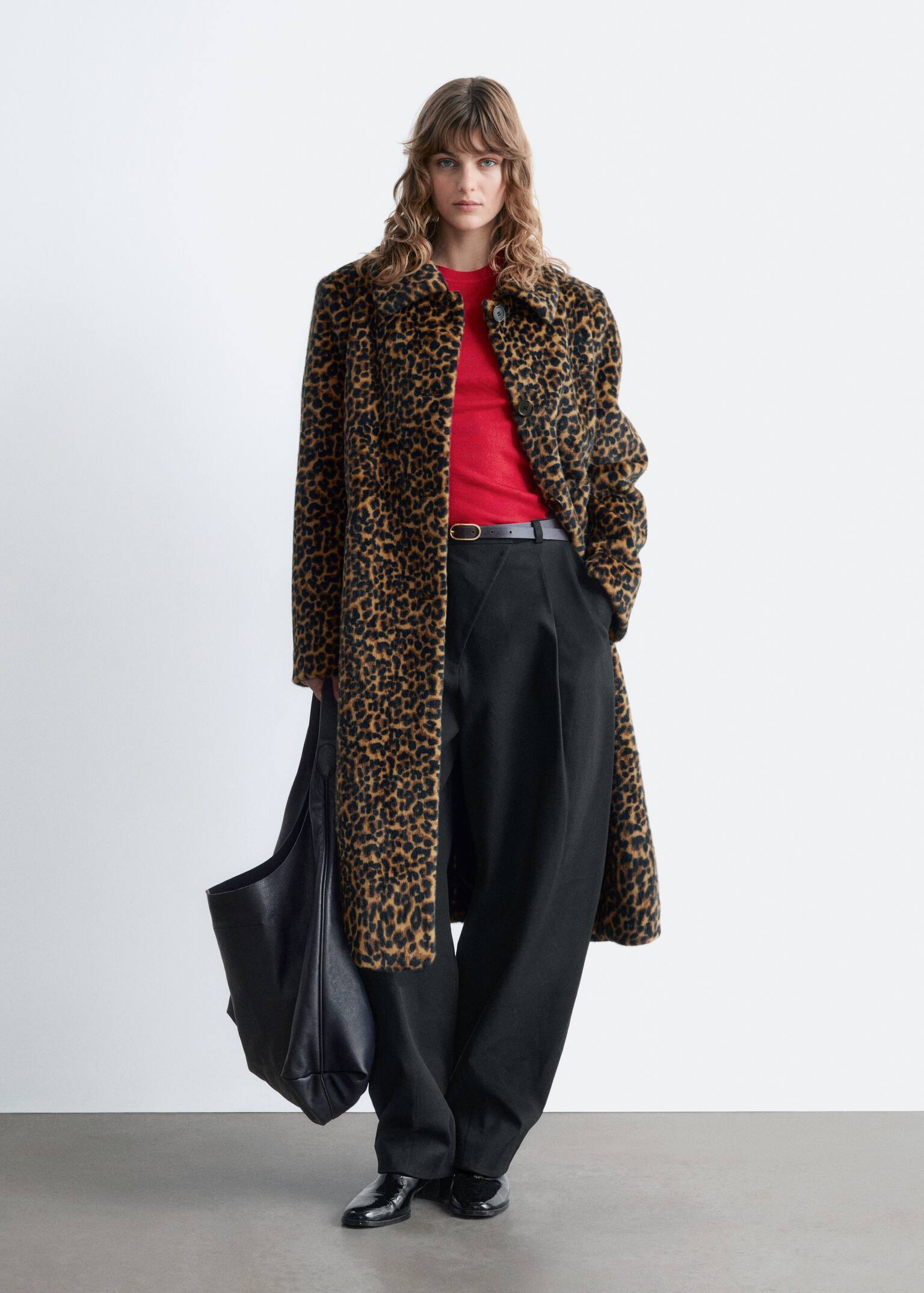 Frakke i imiteret leopardpels - Leopardprint