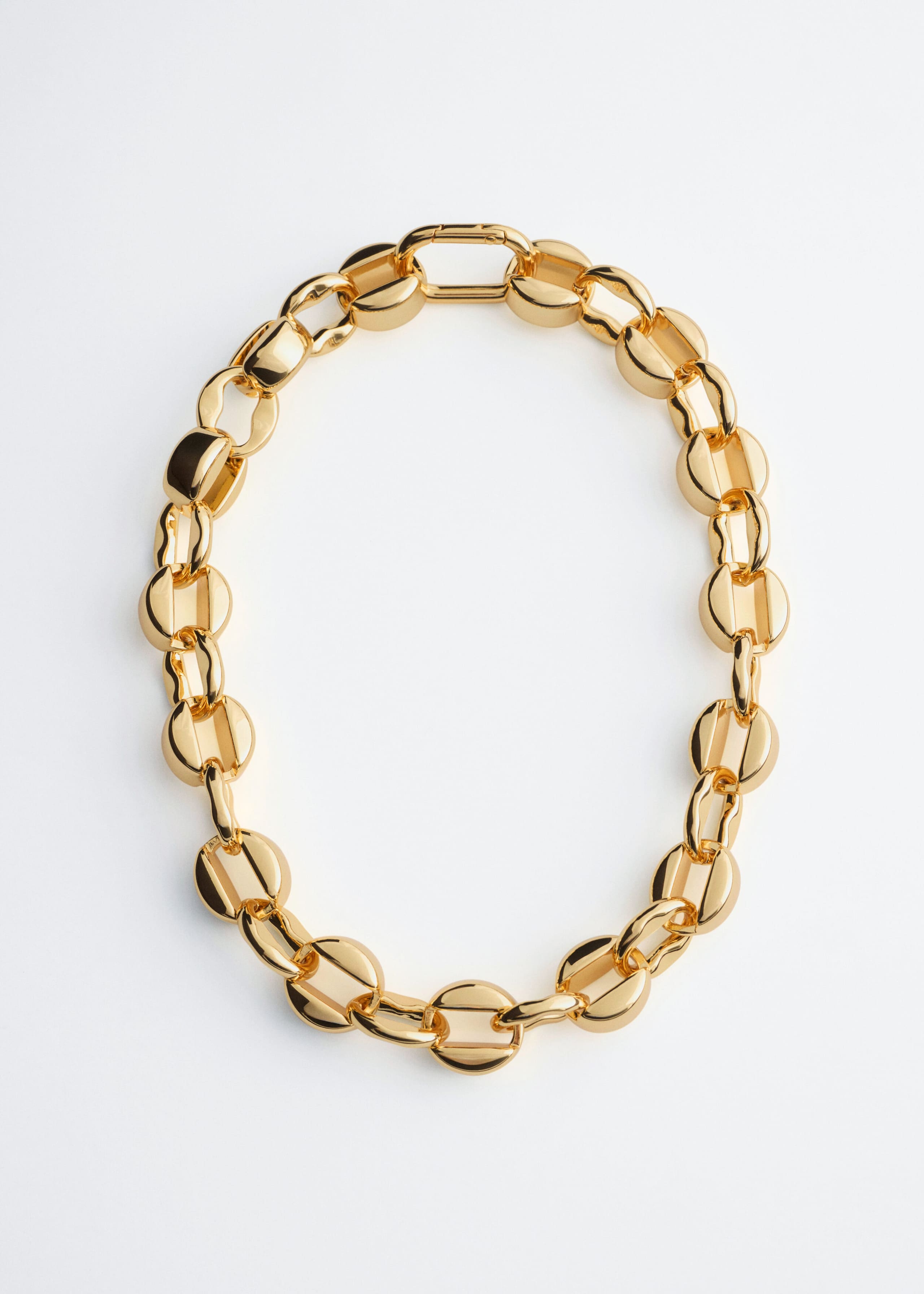 Polished Link Necklace - Gold - Still Life