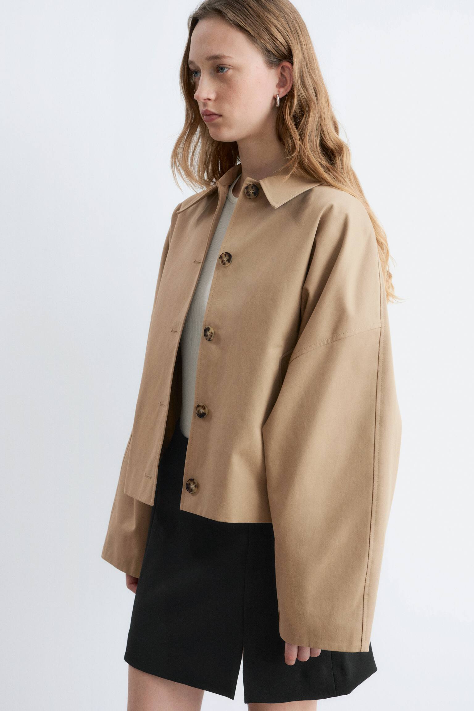 חצאית מיני בגזרה גבוהה - שחור - 5