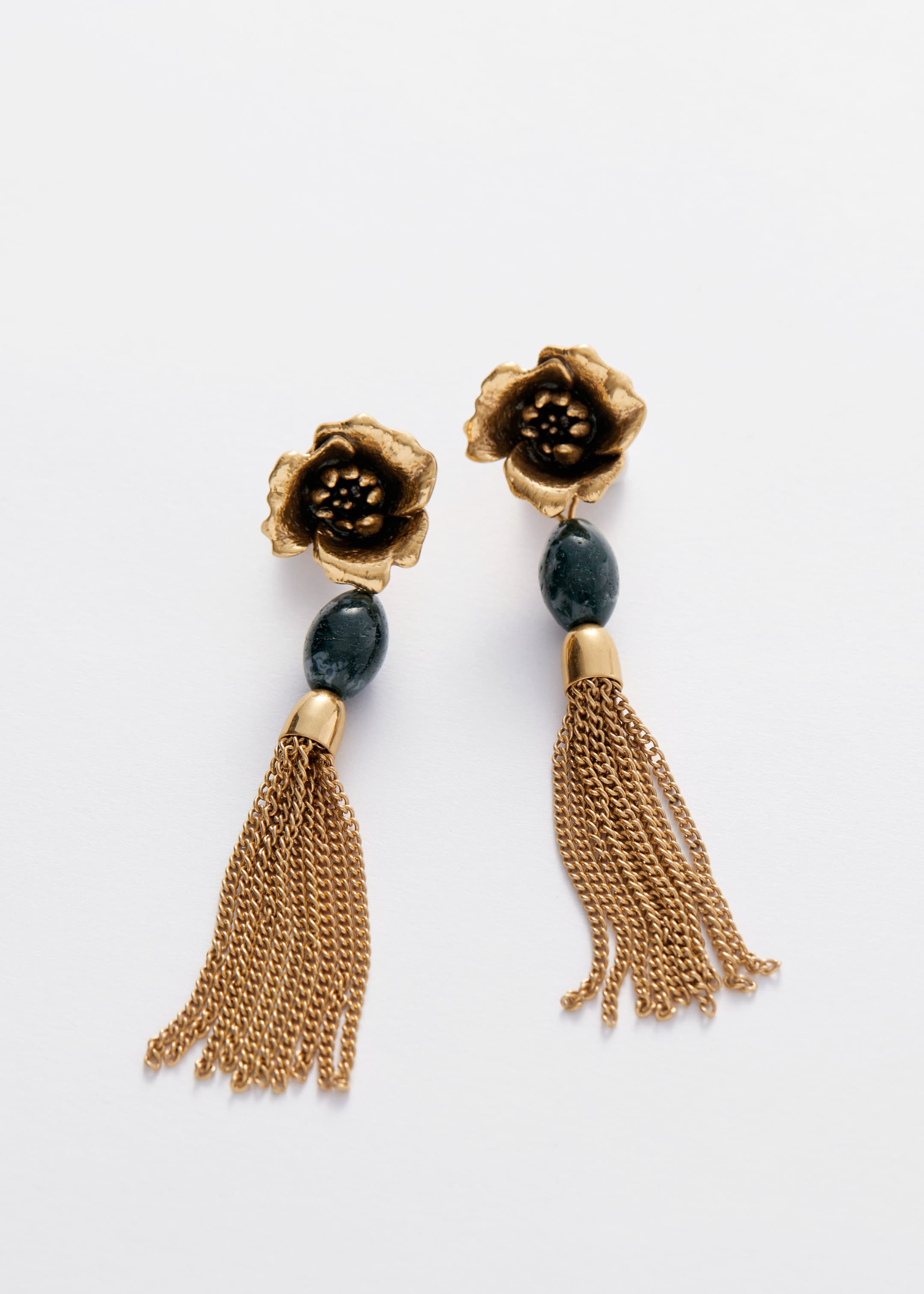 Zobrazit větší obrázek: Náušnice s přívěskem divoké růže - Zlatá - ŽENY | H&M CZ 1