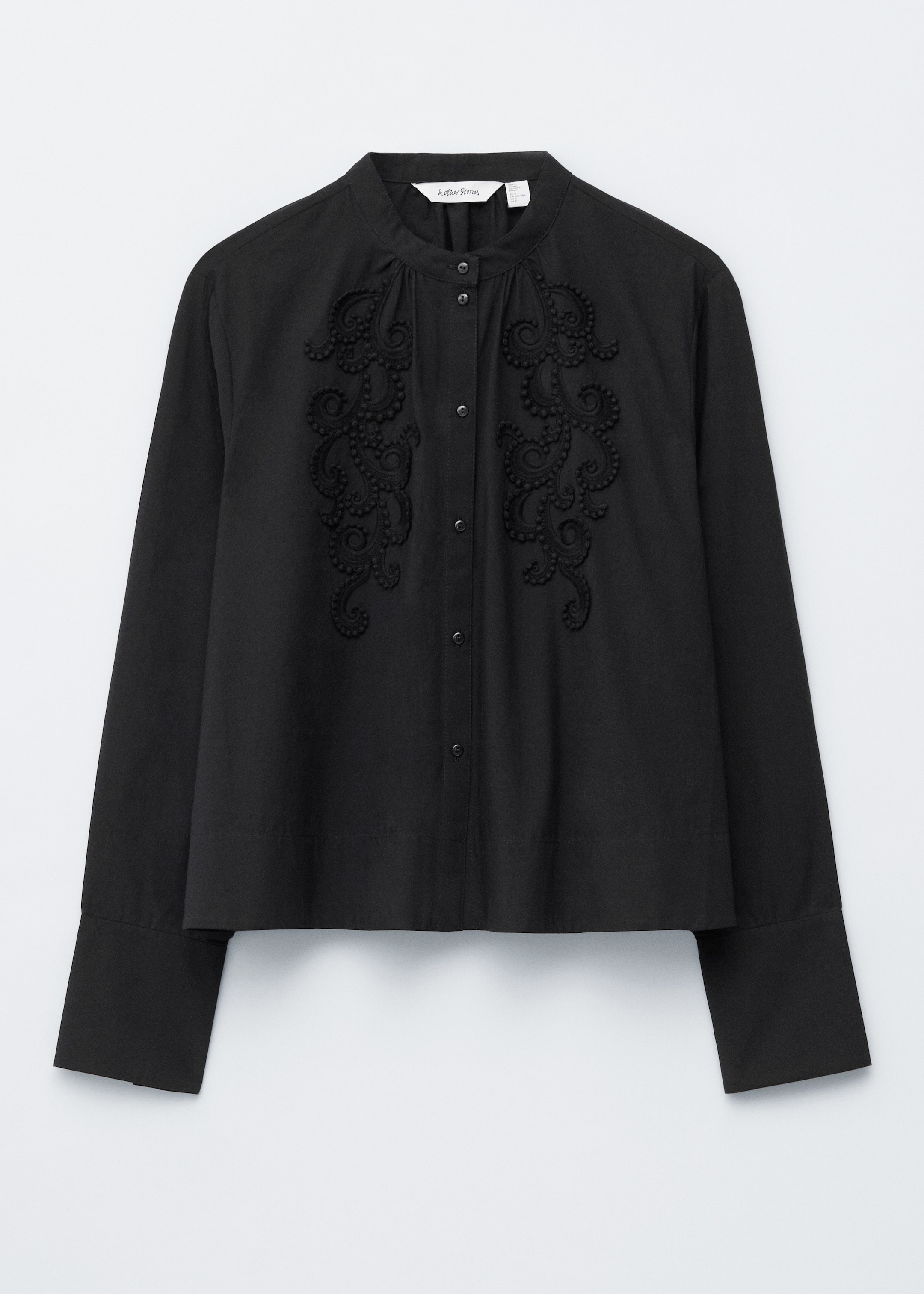 Agrandir l'image: Blouse brodée en coton - Noir - FEMME | H&M FR 6