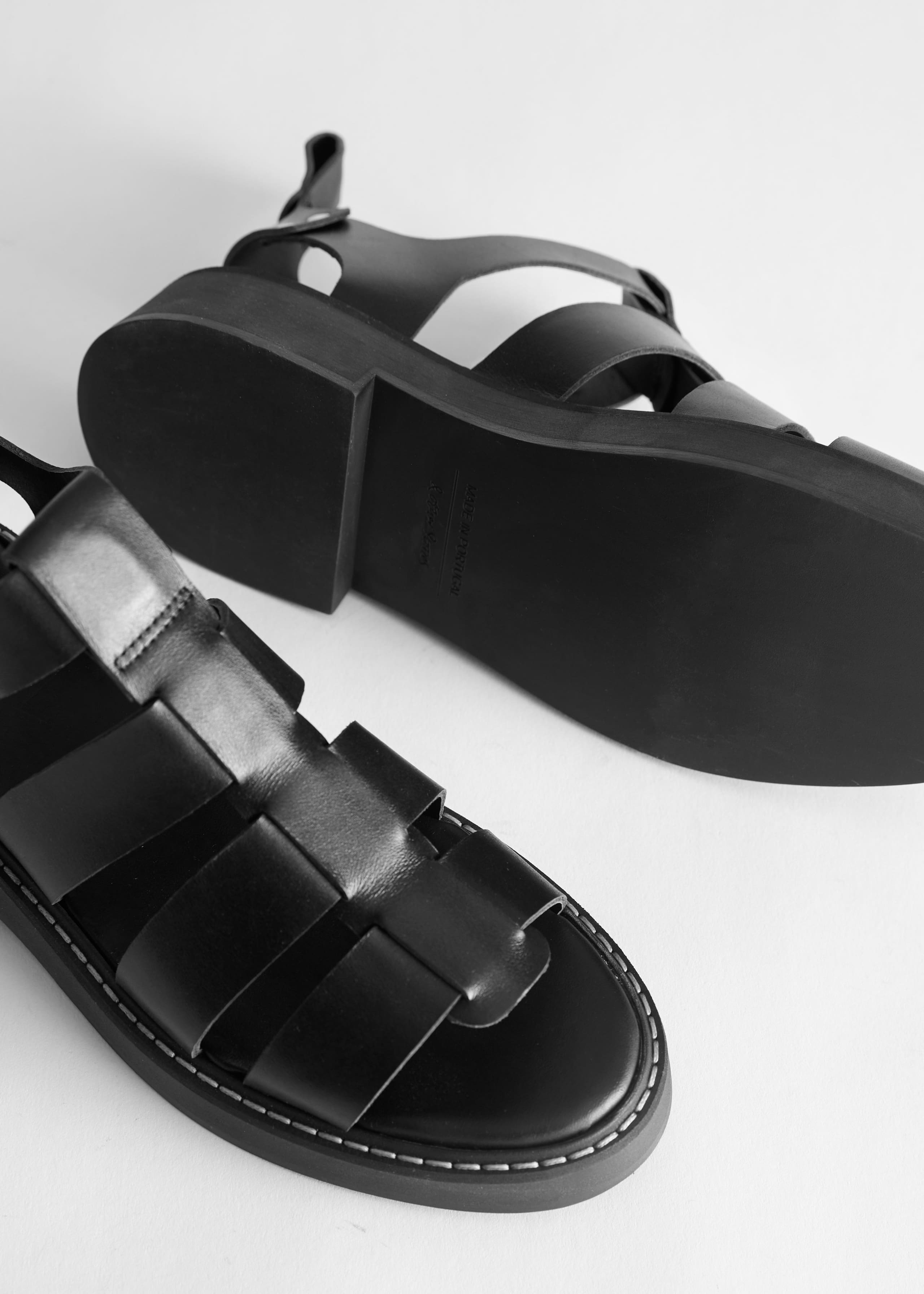 Chunky Leather Gladiator Sandals - {{variantName}} - Detalle descriptivo