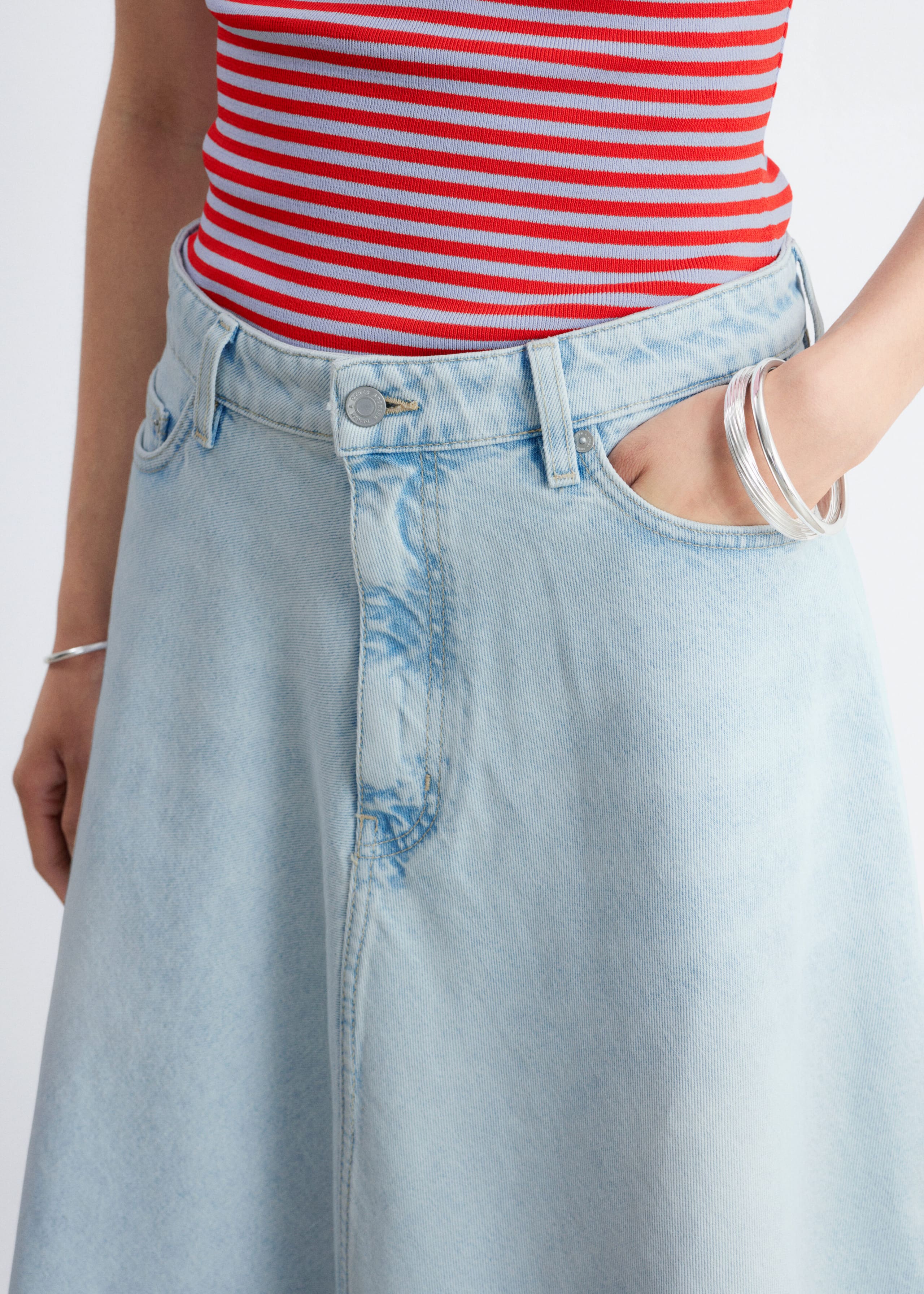Image of Jeansrock mit unbearbeiteten Kanten