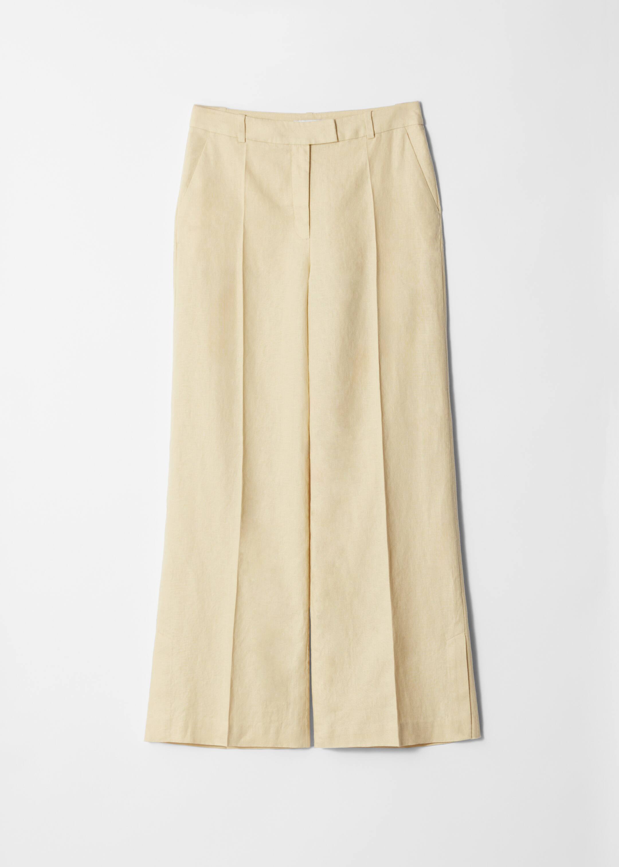 Ver imagen más grande: Pantalones sastre de lino - Amarillo claro - MUJER | H&M ES 4