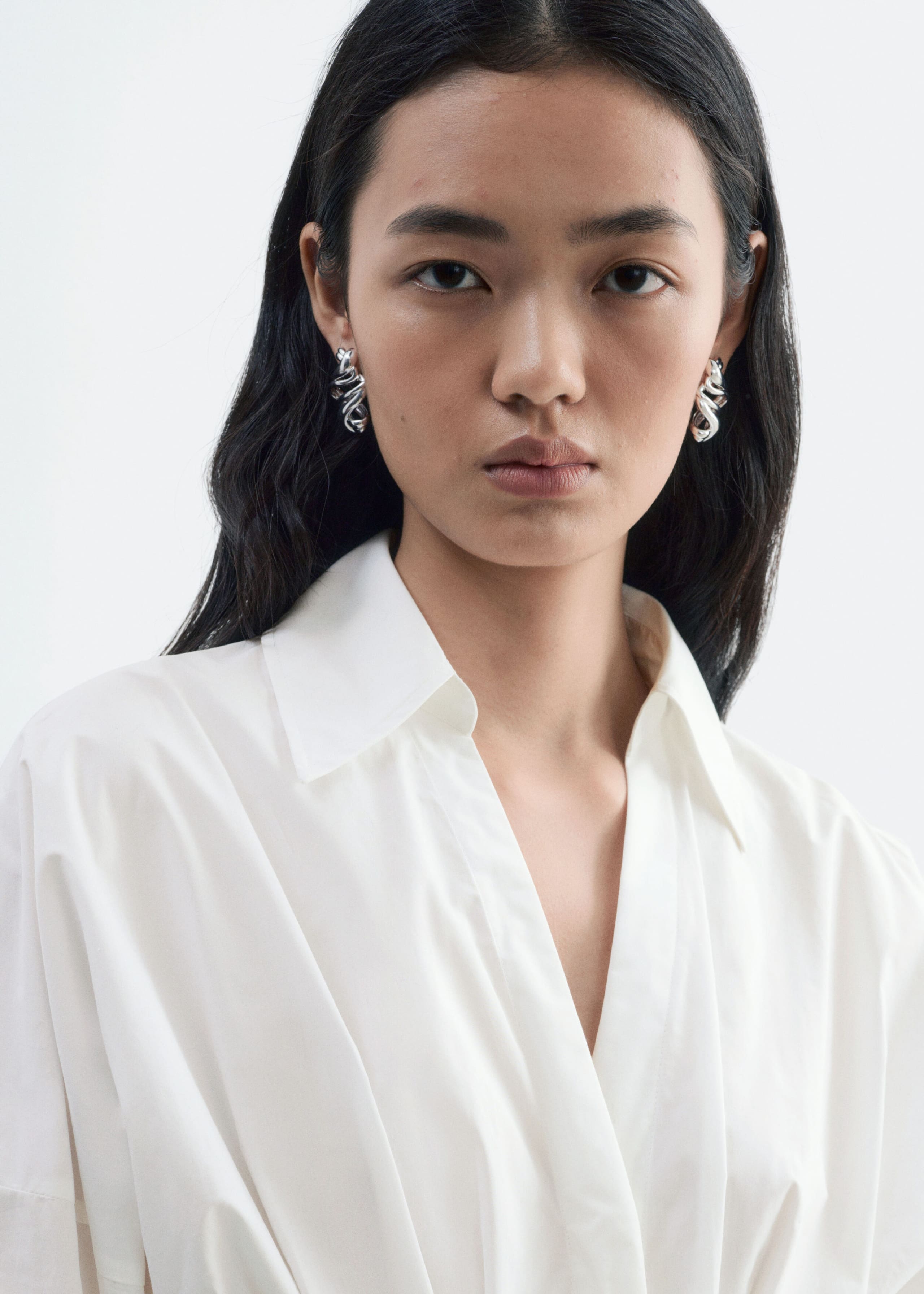 Camisa con cintura ajustada - Blanco - Lookbook
