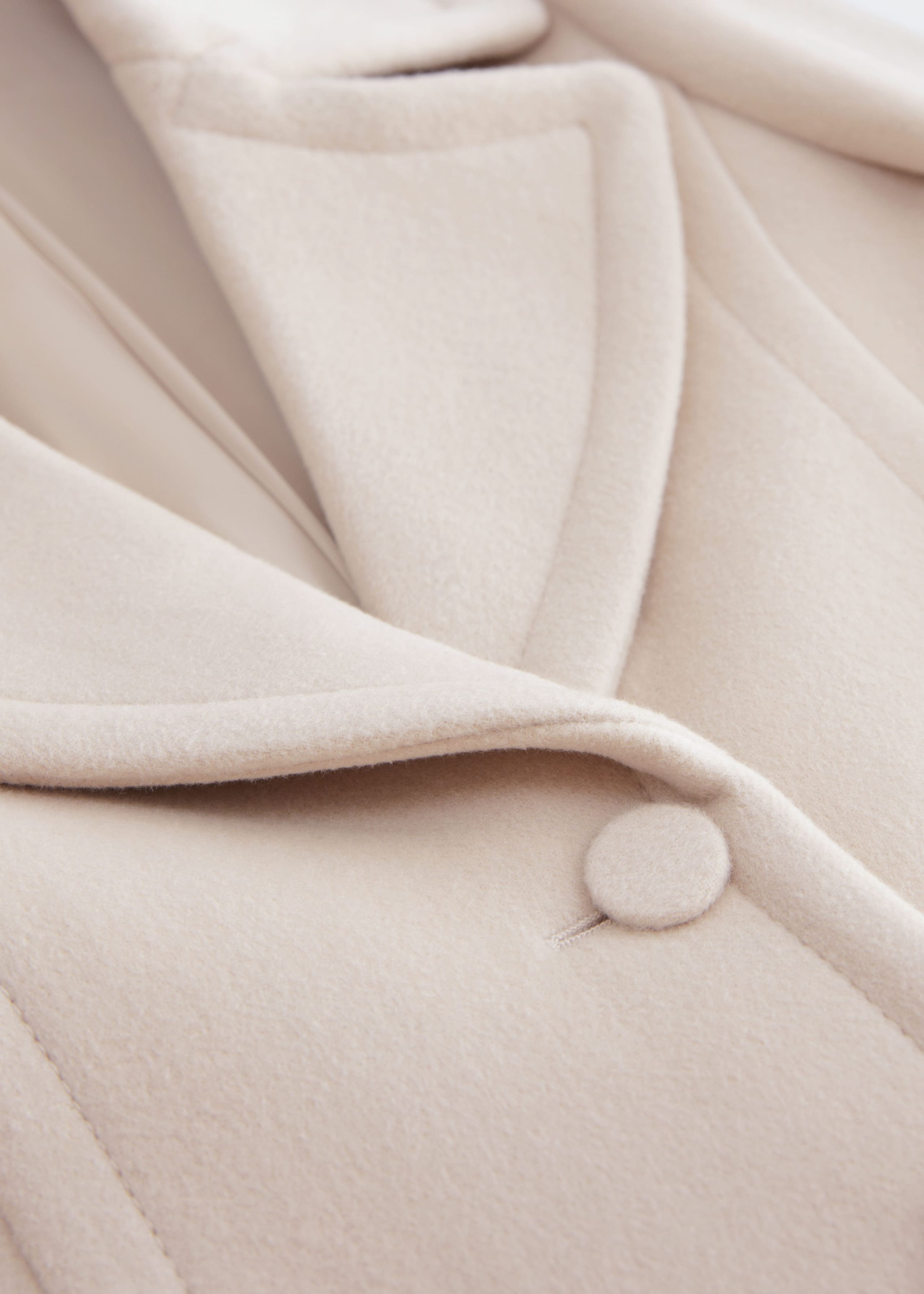 Image of Fitted Mid-Length Wool Coat